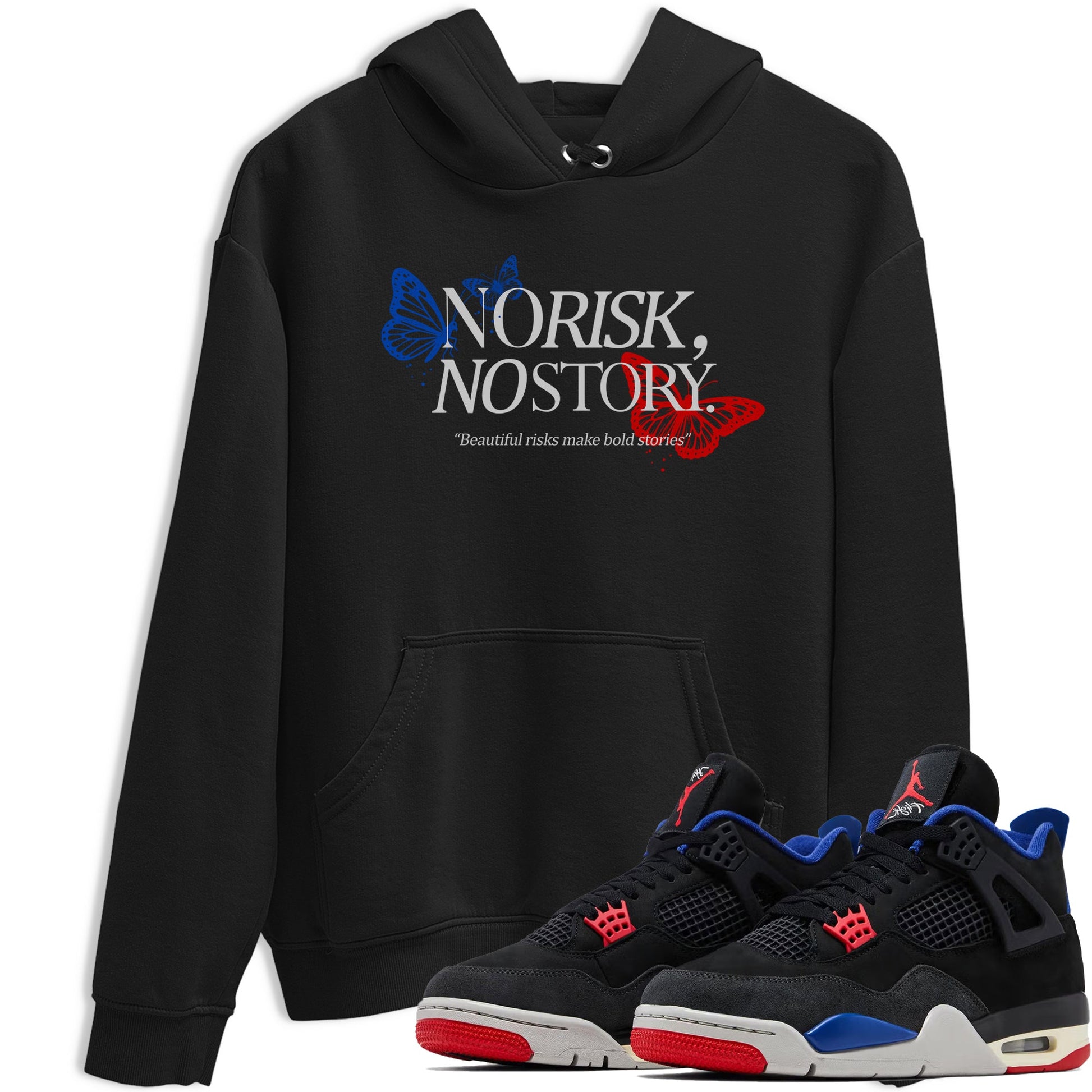 Sneaker match tees – Sneaker Tees To Match Jordan 4 Retro Rare Air Shoes – No Risk No Story Tee Black 1