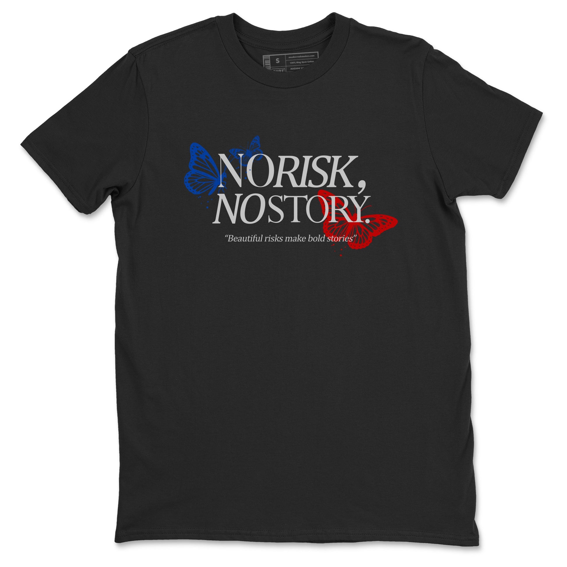 Sneaker match tees – Sneaker Tees To Match Jordan 4 Retro Rare Air Shoes – No Risk No Story Tee Black 2