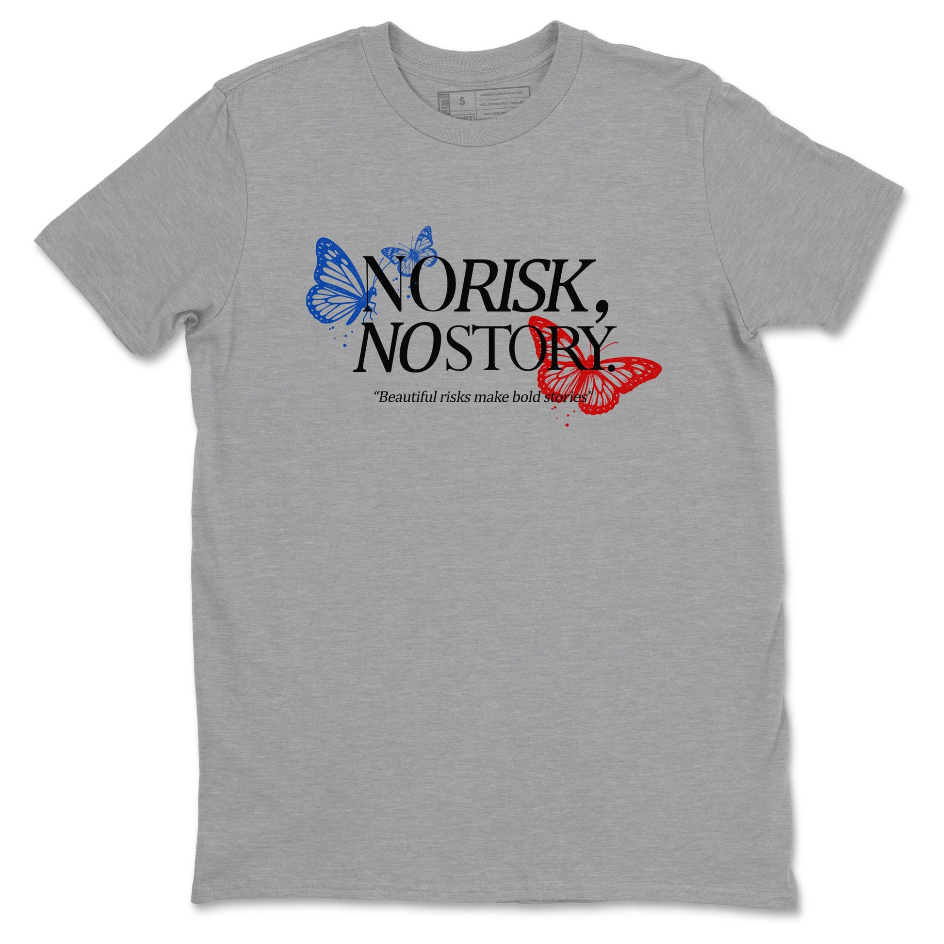 Sneaker match tees – Sneaker Tees To Match Jordan 4 Retro Rare Air Shoes – No Risk No Story Tee Heather Grey 2