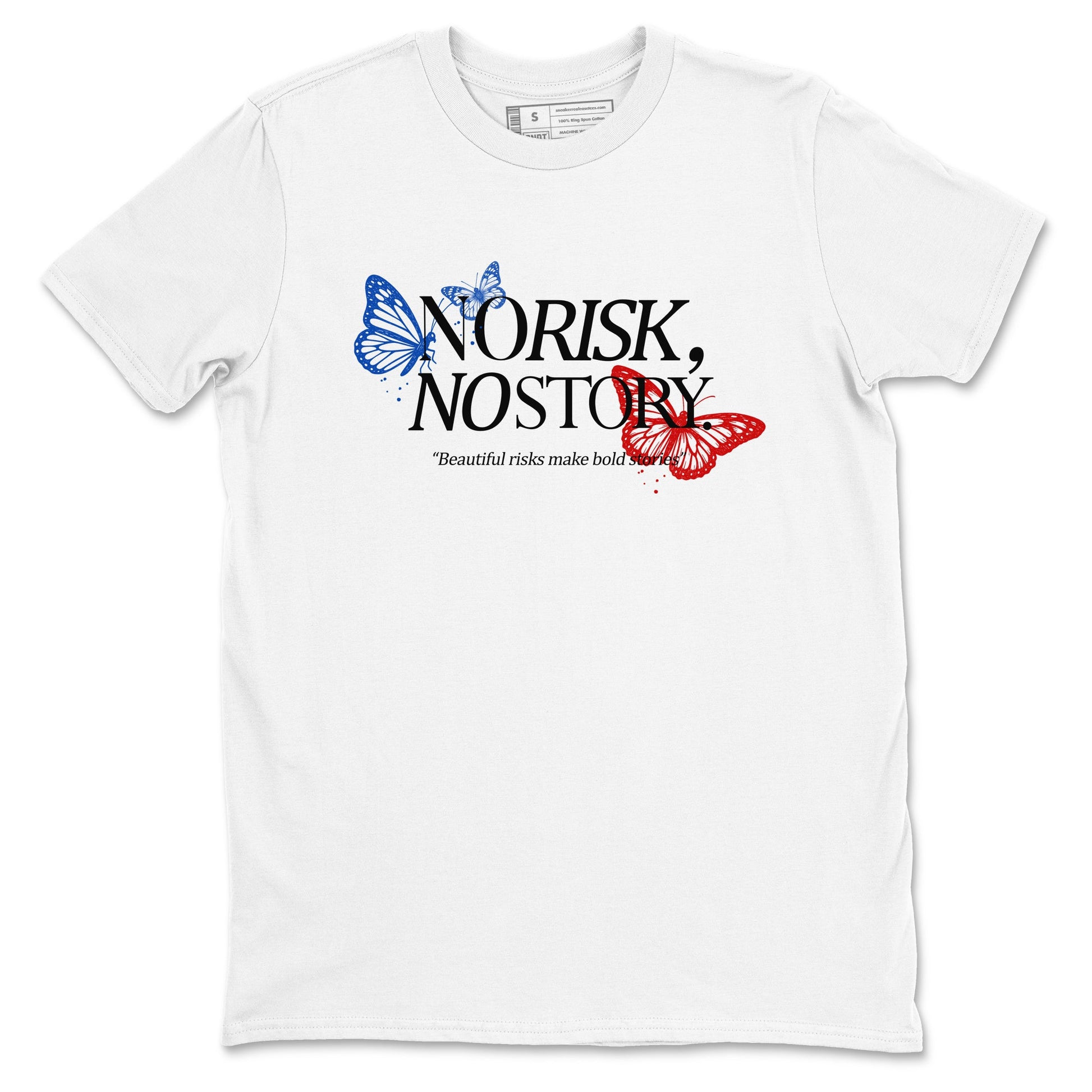 Sneaker match tees – Sneaker Tees To Match Jordan 4 Retro Rare Air Shoes – No Risk No Story Tee White 2