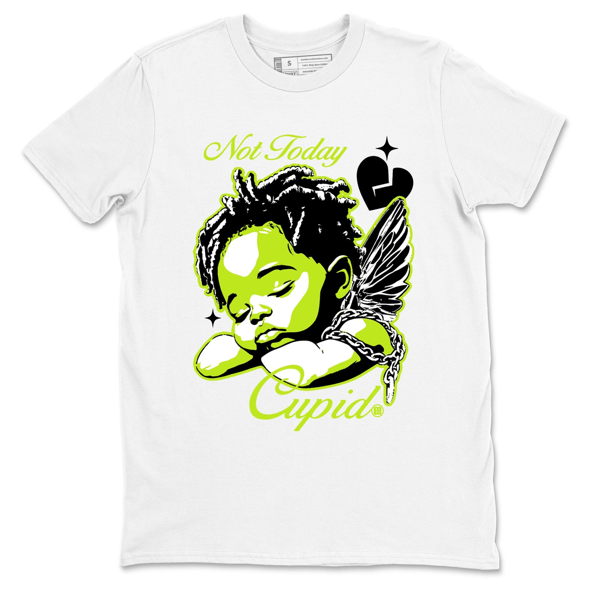Foams One Black Volt shirts to match jordans Not Today Cupid sneaker match tees Air Foamposite One Black and Volt match shoes to clothes SNRT Sneaker Tees unisex cotton White 2 shirts
