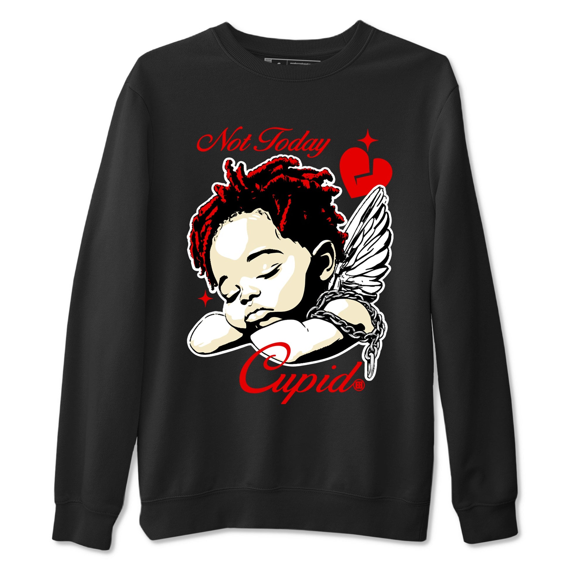 1s Black Toe Reimagined shirts to match jordans Not Today Cupid sneaker match tees Air Jordan 1 Black Toe Reimagined best t shirts to wear with jordans SNRT Sneaker Tees unisex cotton Black 2 shirts