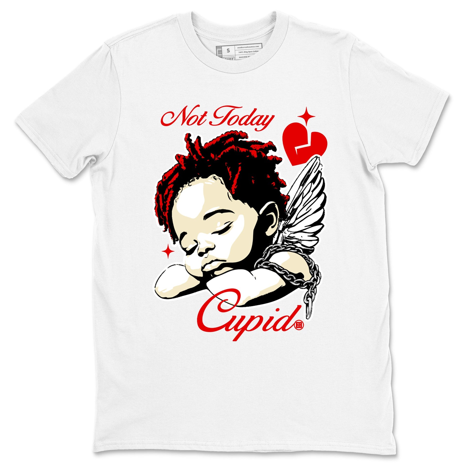 1s Black Toe Reimagined shirts to match jordans Not Today Cupid sneaker match tees Air Jordan 1 Black Toe Reimagined best t shirts to wear with jordans SNRT Sneaker Tees unisex cotton White 2 shirts