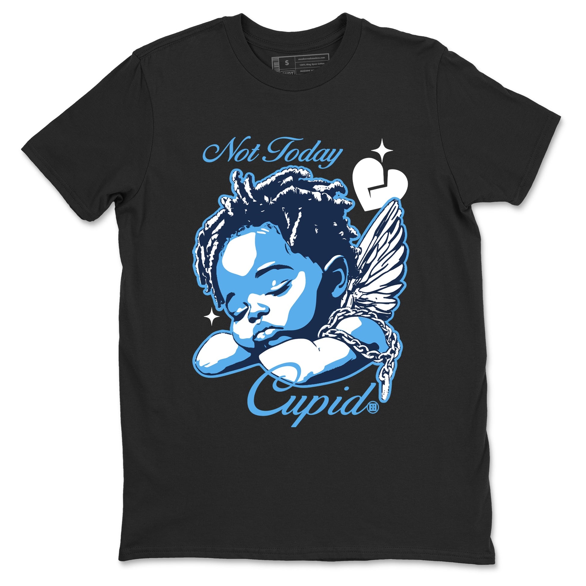 1s Obsidian shirts to match jordans Not Today Cupid shirts to match Jordans AJ1 Retro Low OG Obsidian match shoes to clothes SNRT Sneaker Tees unisex cotton Black 2 shirts