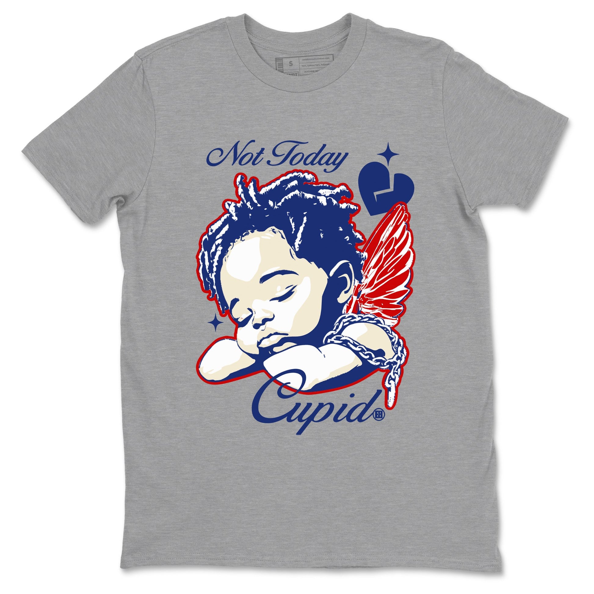 1s Rare Air shirts to match jordans Not Today Cupid sneaker match tees Air Jordan 1 High OG Rare Air Deep Royal Blue match shoes to clothes SNRT Sneaker Tees unisex cotton Heather Grey 2 shirts
