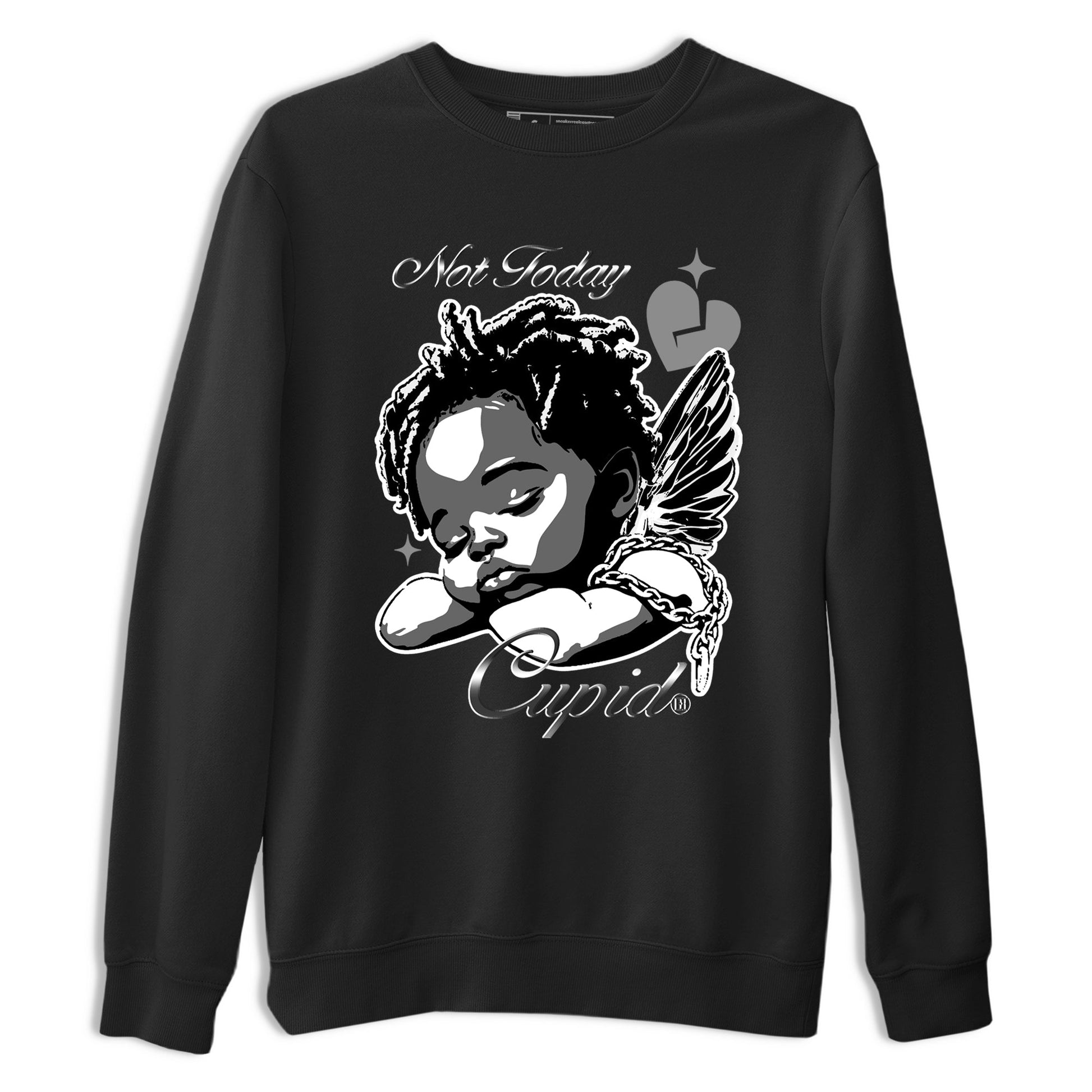 4s Black Cat Sneaker match tees – Sneaker Tees To Match Air Jordan 4 Black Cat Shoes – Not Today Cupid Tee Black 2