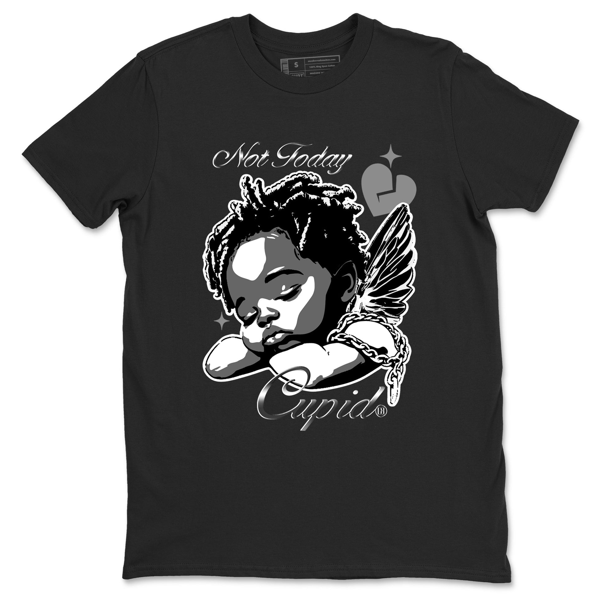 4s Black Cat Sneaker match tees – Sneaker Tees To Match Air Jordan 4 Black Cat Shoes – Not Today Cupid Tee Black 2
