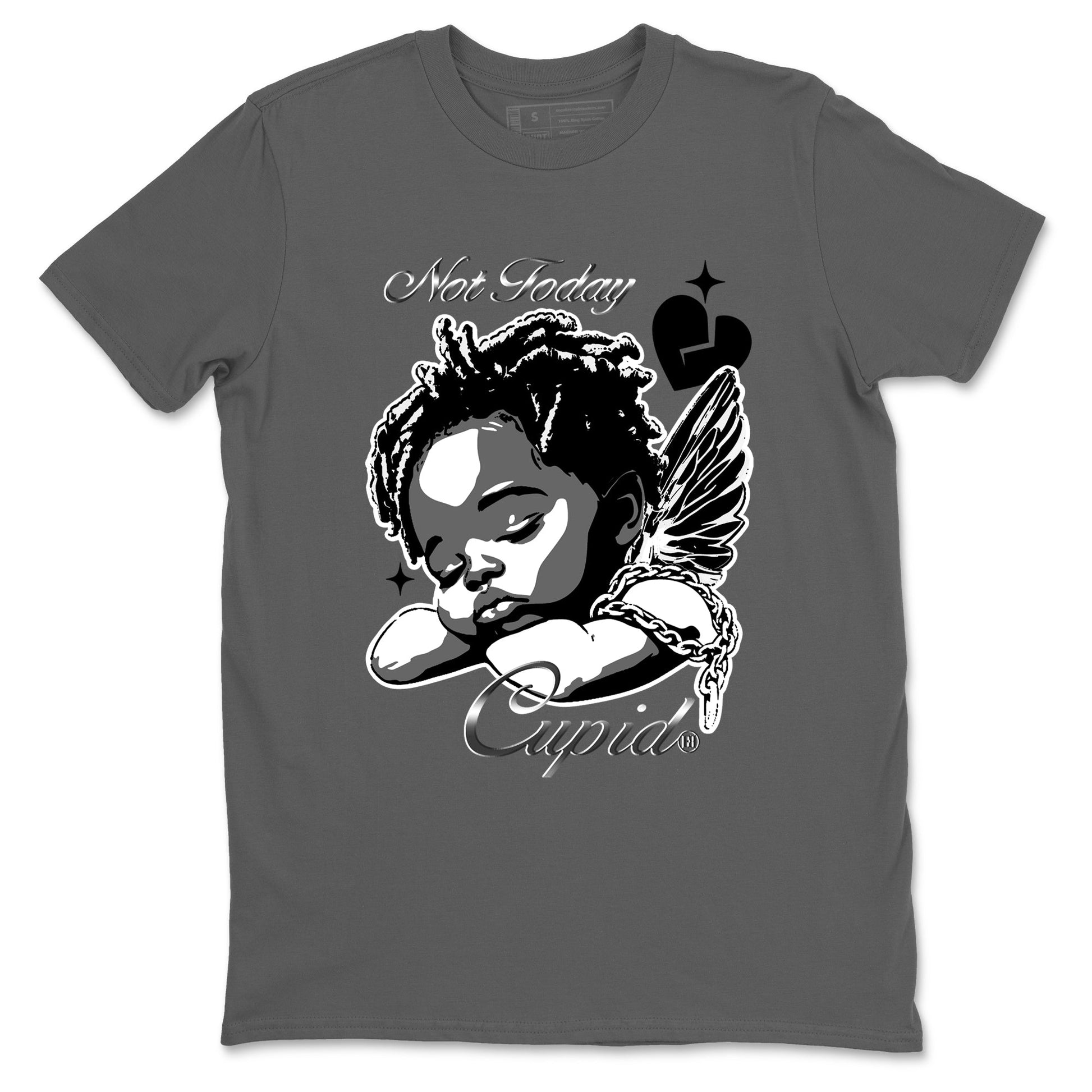 4s Black Cat Sneaker match tees – Sneaker Tees To Match Air Jordan 4 Black Cat Shoes – Not Today Cupid Tee Cool Grey 2