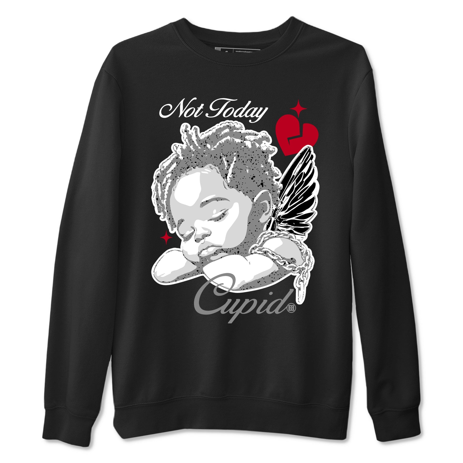 Air Jordan 4 White Cement shirts to match jordans Not Today Cupid graphic tees 4s Retro White Cement match shoes to clothes SNRT Sneaker Tees unisex cotton Black 2 shirts