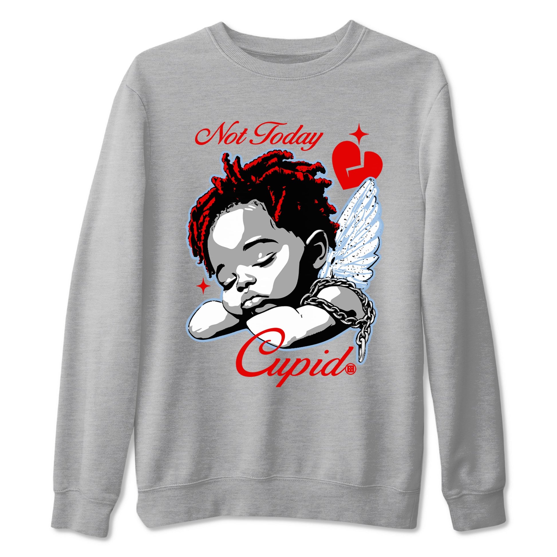 Jordan 5 Retro Reimagined shirts to match jordans Not Today Cupid sneaker match tees Air Jordan 5 Reimagined best t shirts to wear with jordans SNRT Sneaker Tees unisex cotton Heather Grey 2 shirts