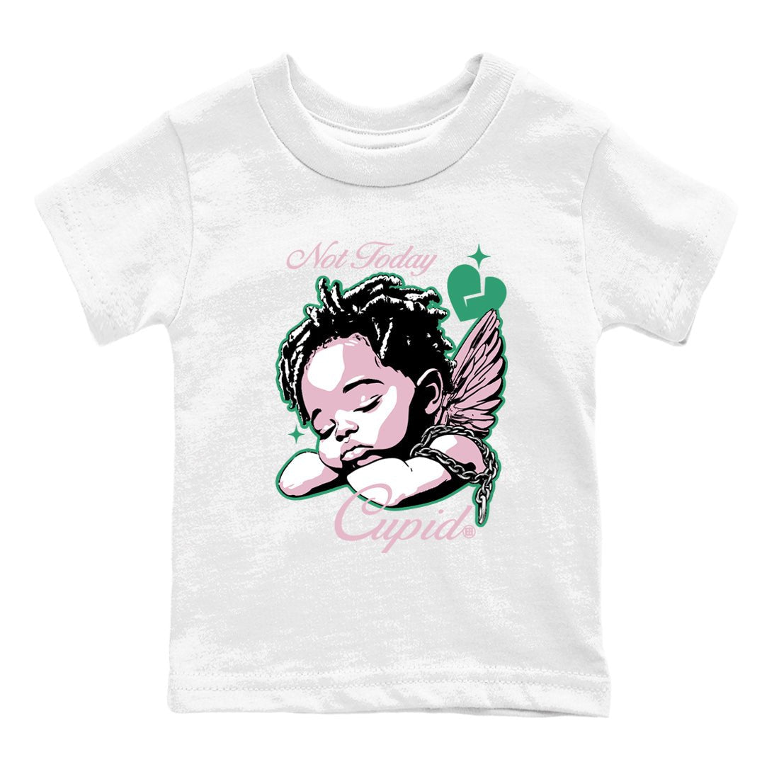 Dunks Medium Soft Pink Malachite shirts to match jordans Not Today Cupid sneaker match tees Dunk Medium Soft Pink Malachite best t shirts to wear with jordans SNRT Sneaker Tees Youth Baby White 2 tee