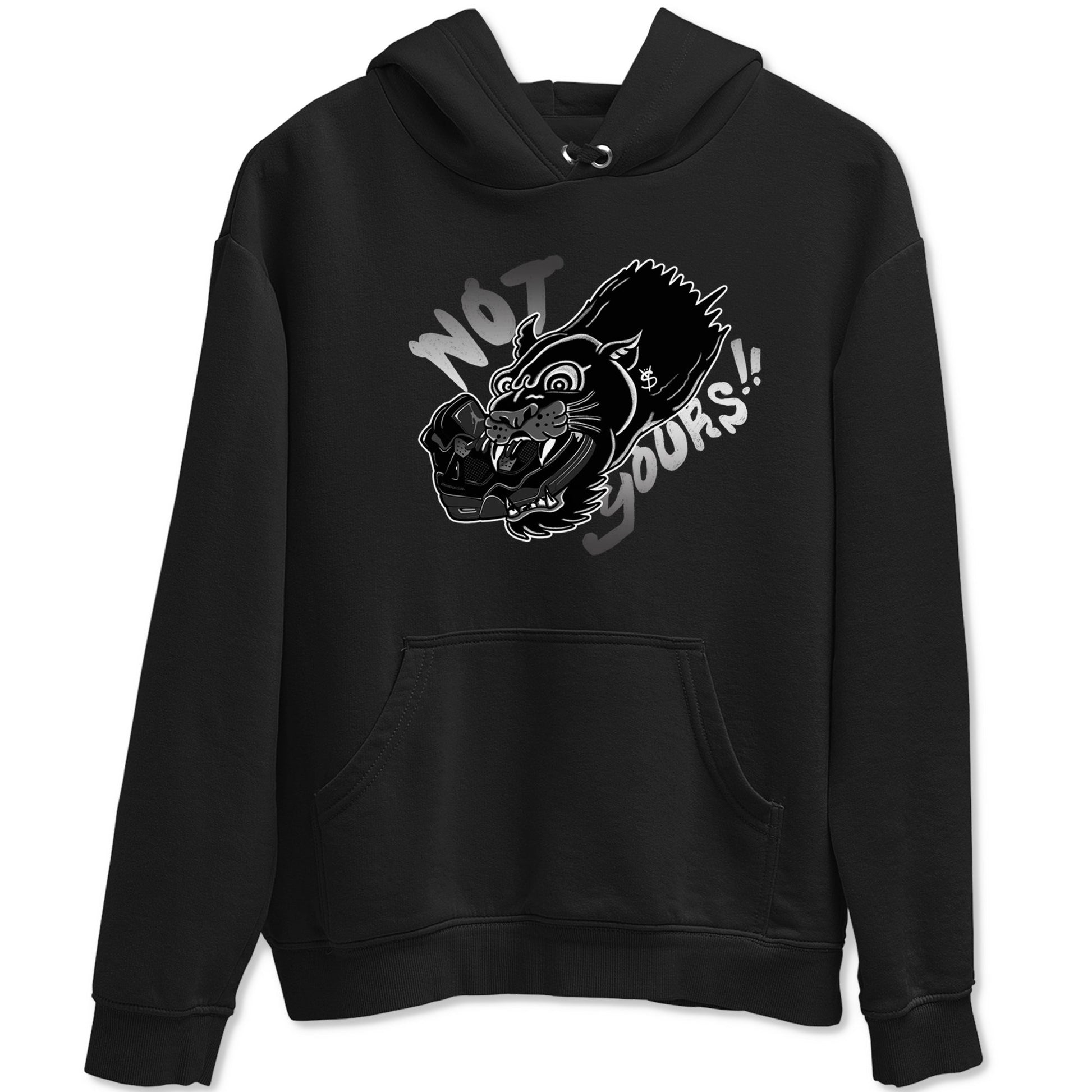 4s Black Cat shirts to match jordans Not Yours sneaker match tees Air Jordan 4 Black Cat match shoes to clothes SNRT Sneaker Tees unisex cotton Black 2 shirts