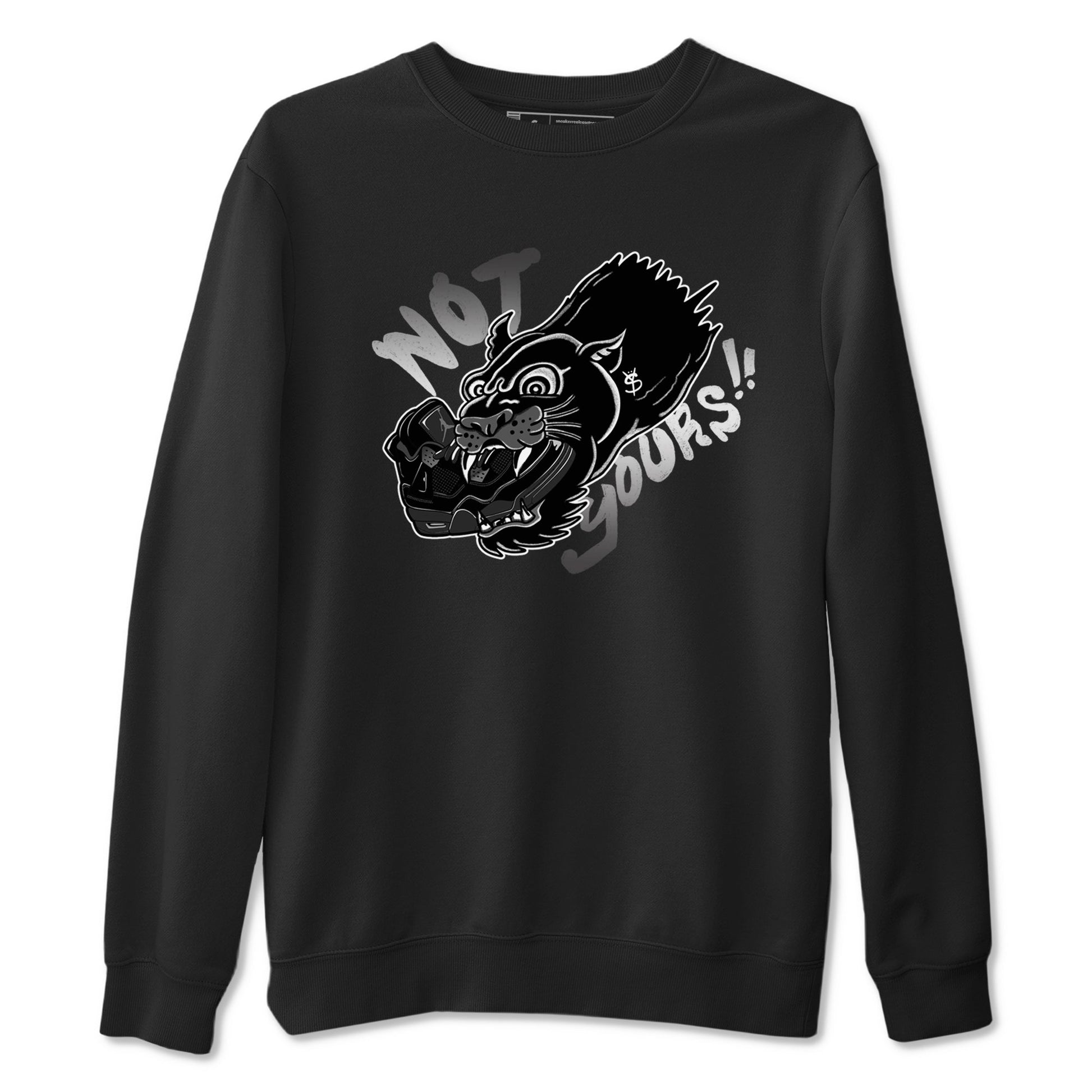 4s Black Cat shirts to match jordans Not Yours sneaker match tees Air Jordan 4 Black Cat match shoes to clothes SNRT Sneaker Tees unisex cotton Black 2 shirts