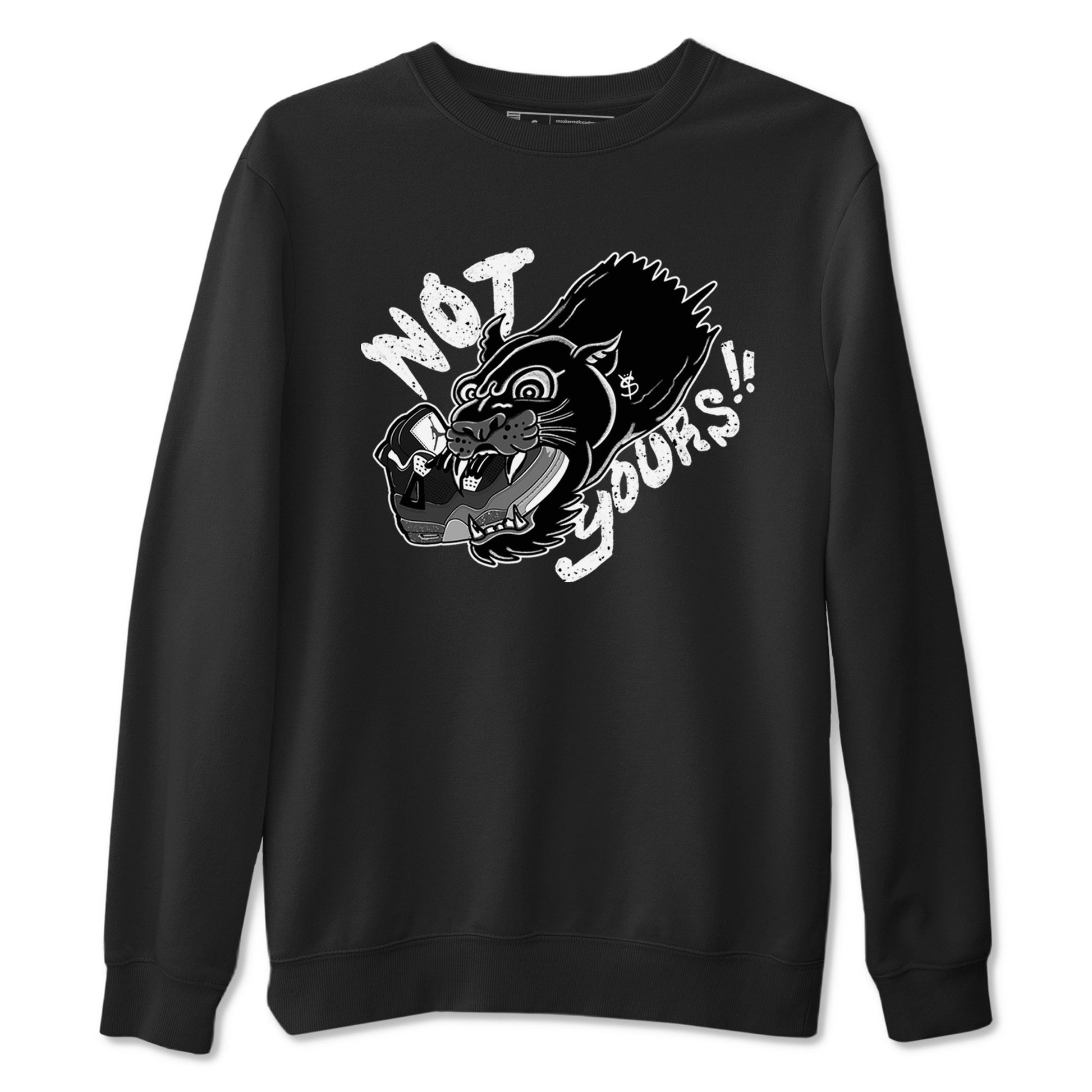4s Fear shirts to match jordans Not Yours sneaker match tees Air Jordan 4 Retro Fear match shoes to clothes SNRT Sneaker Tees unisex cotton Black 2 shirts