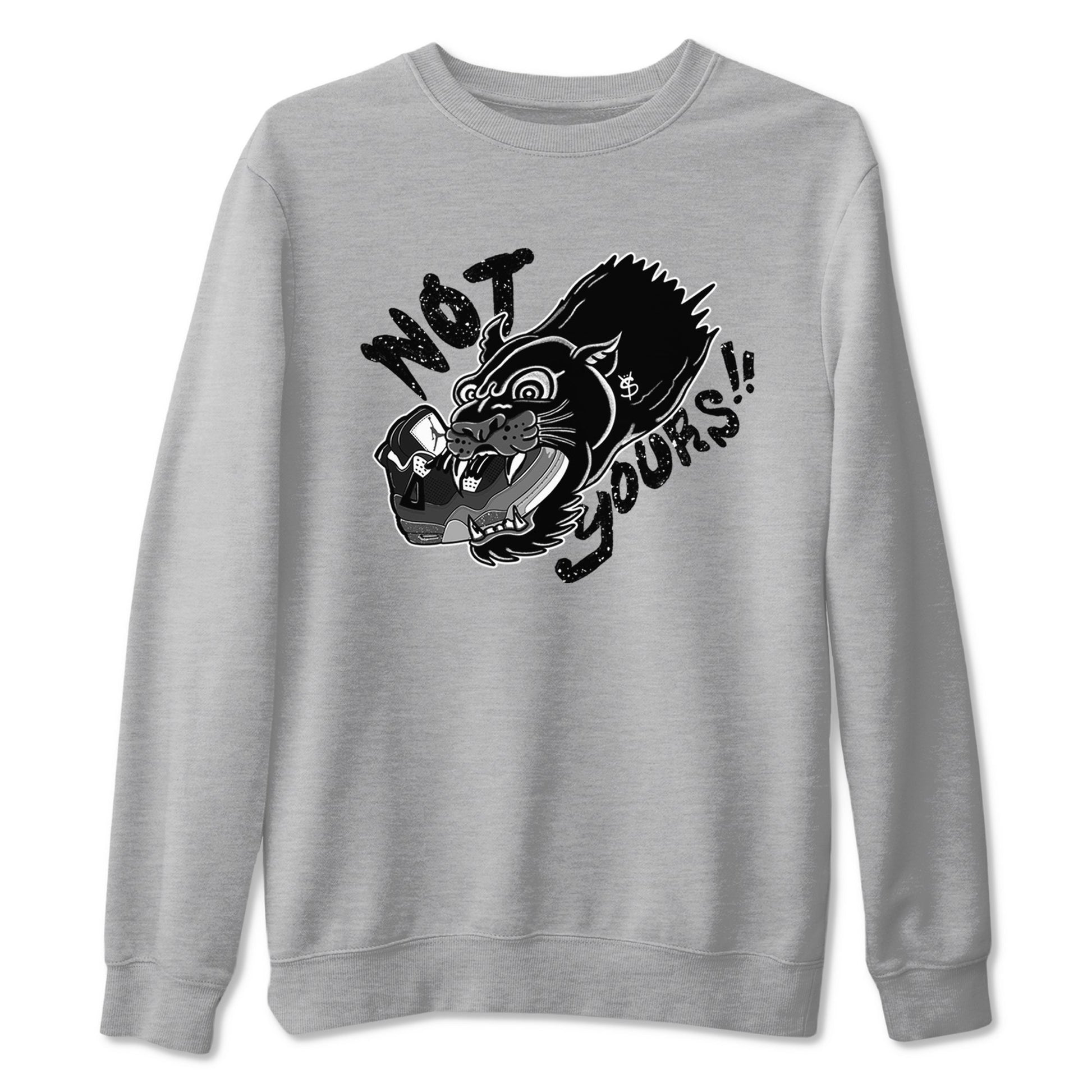 4s Fear shirts to match jordans Not Yours sneaker match tees Air Jordan 4 Retro Fear match shoes to clothes SNRT Sneaker Tees unisex cotton Heather Grey 2 shirts