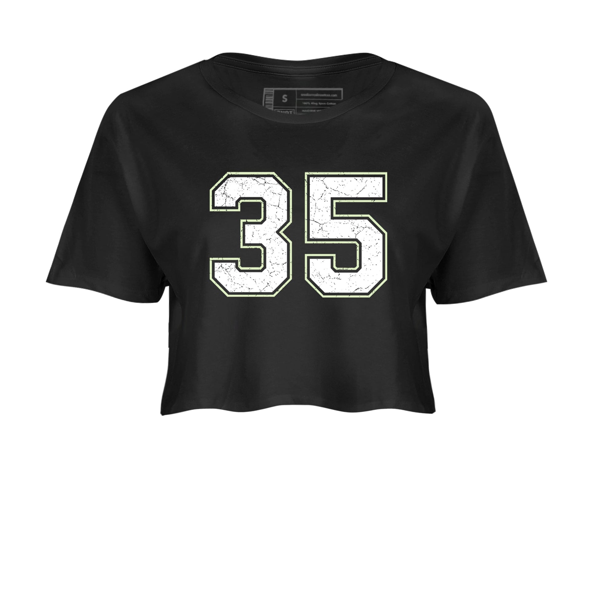 Sneaker Threads – Sneaker Tees To Match Nike KD 18 Halloween – Number 35 Crop Tee Black 2. Perfect for Jordan releases 2025 colorways. Perfect for Kevin Durant sneaker releases and Halloween 2025 colorways.