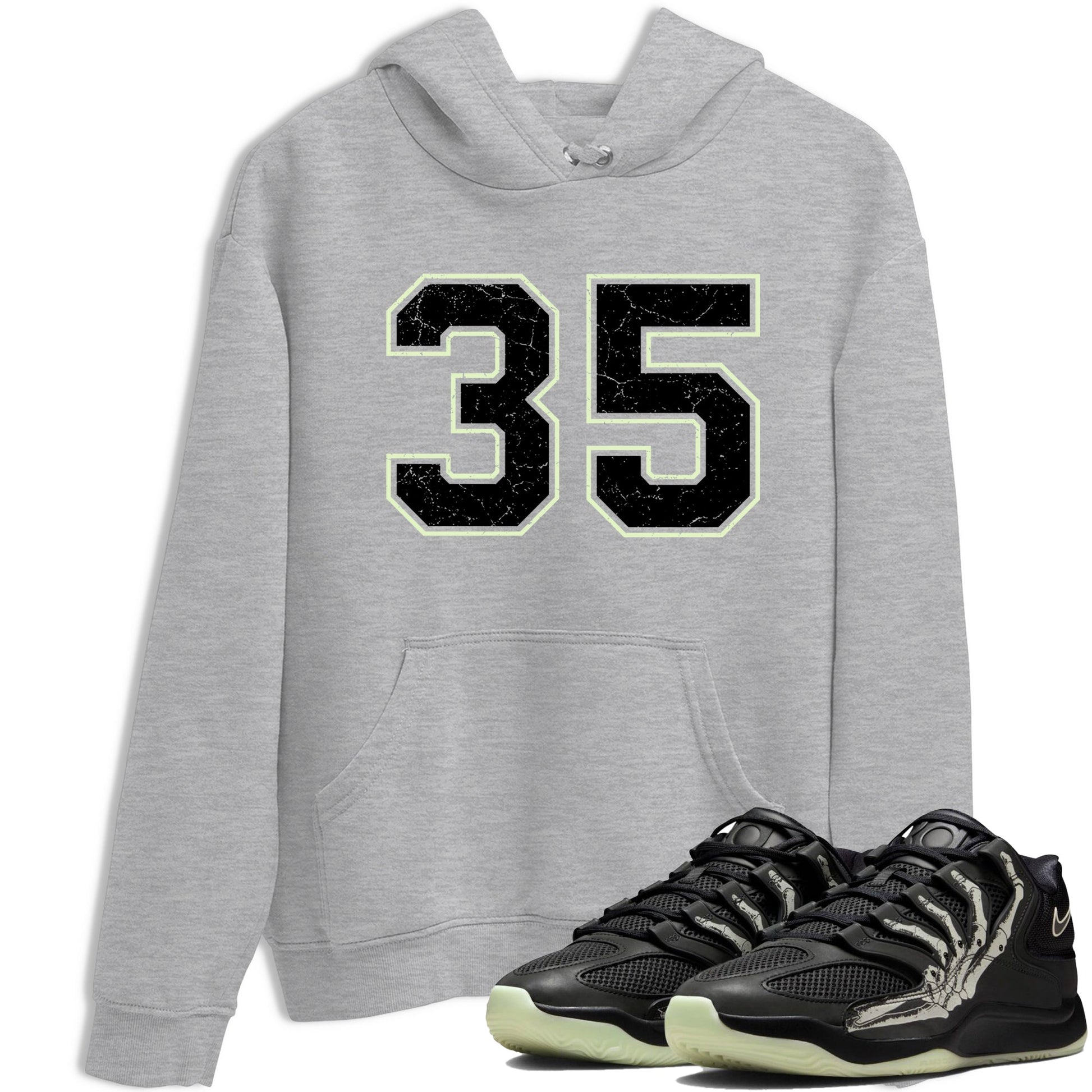 Sneaker Threads – Sneaker Tees To Match Nike KD 18 Halloween – Number 35 Graphic Tee Heather Grey 1. Perfect for Jordan releases 2025 colorways. Perfect for Kevin Durant sneaker releases and Halloween 2025 colorways.