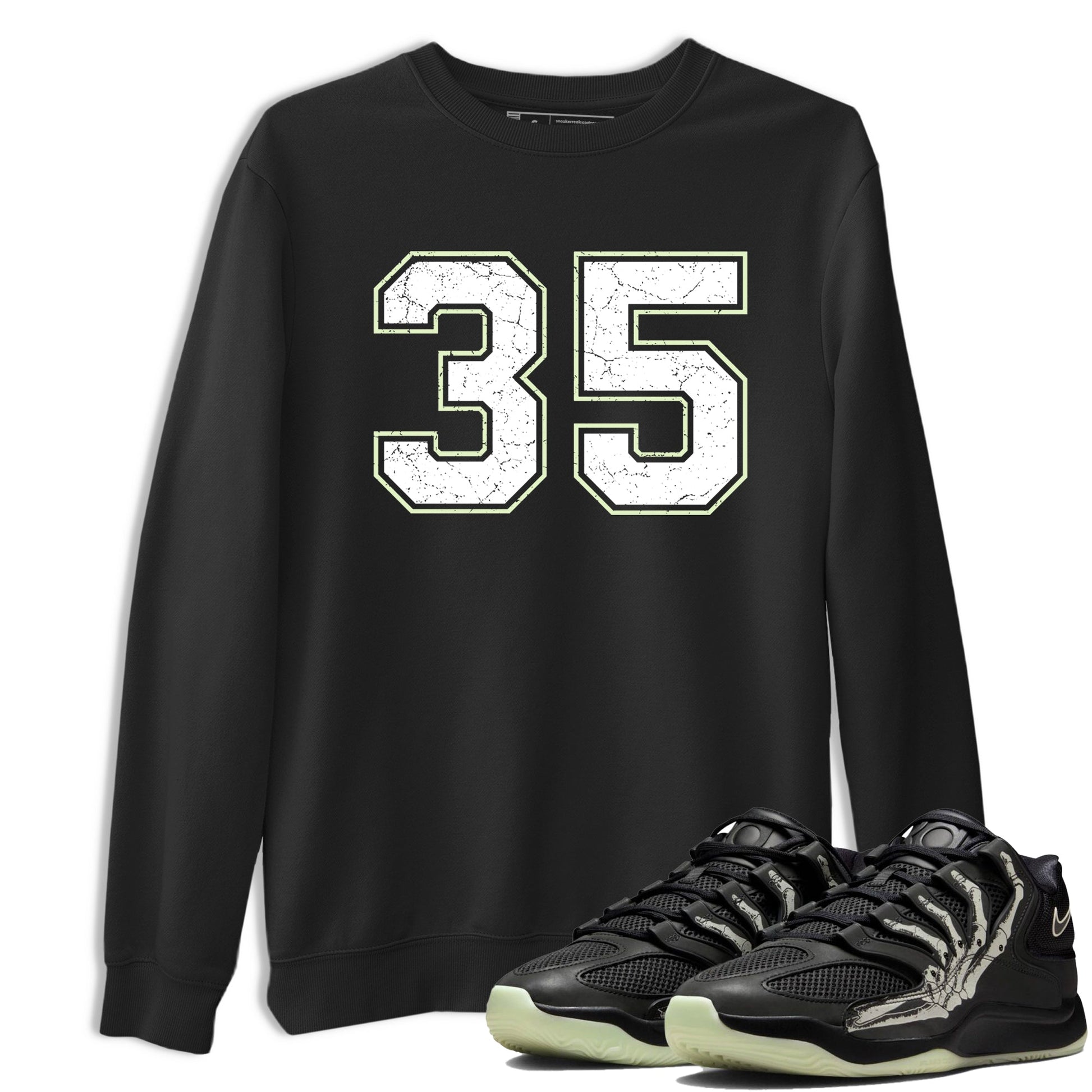 Sneaker Threads – Sneaker Tees To Match Nike KD 18 Halloween – Number 35 Graphic Tee Black 1. Perfect for Jordan releases 2025 colorways. Perfect for Kevin Durant sneaker releases and Halloween 2025 colorways.