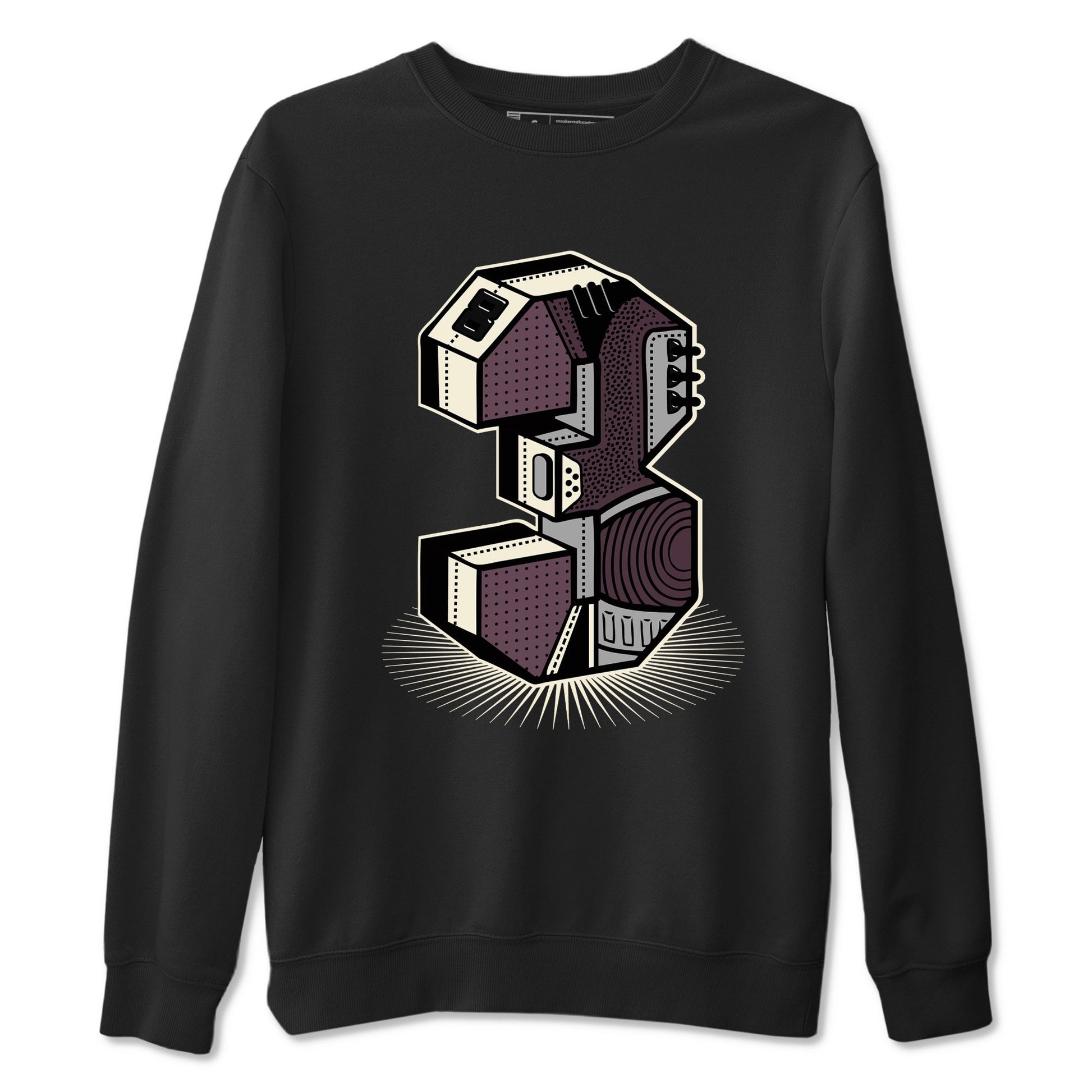 AJ3 A Ma Maniere x Black shirts to match jordans Number Statue sneaker match tees A Ma Maniere x Air Jordan 3 “Black” SNRT Sneaker Tees streetwear brand Black 2 unisex cotton tee