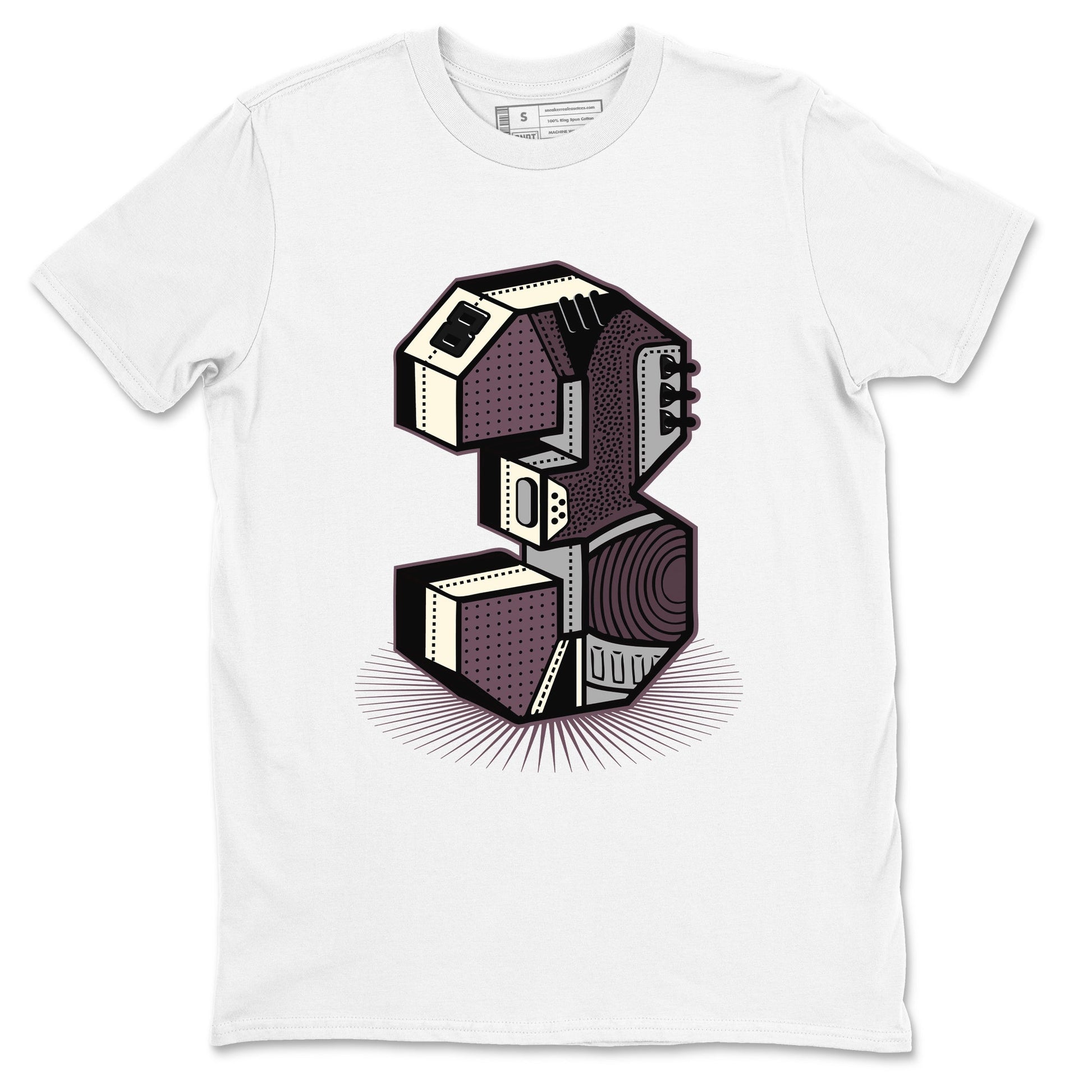 AJ3 A Ma Maniere x Black shirts to match jordans Number Statue sneaker match tees A Ma Maniere x Air Jordan 3 “Black” SNRT Sneaker Tees streetwear brand White 2 unisex cotton tee