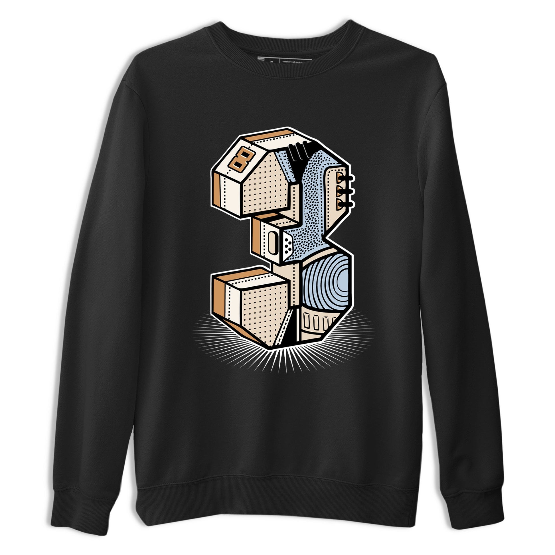Sneaker match tees – Sneaker Tees To Match Air Jordan 3 Champagne and Oysters Shoes – Number Statue Tee Black 2
