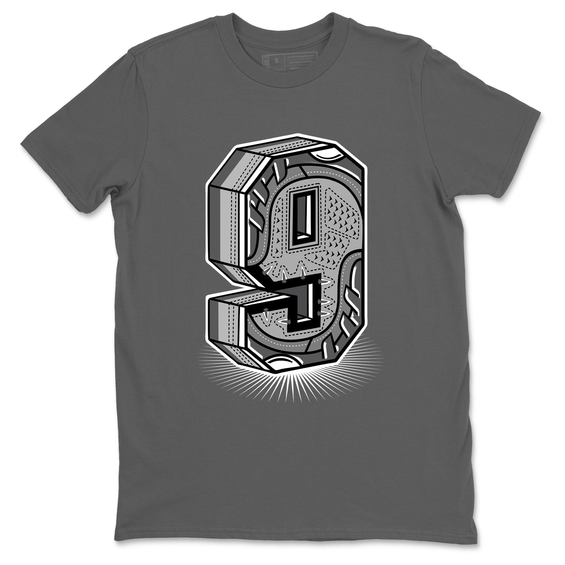 9s Cool Grey best t shirts to wear with jordans Number Statue sneaker match tees Air Jordan 9 Retro Cool Grey match shoes to clothes SNRT Sneaker Tees unisex cotton Cool Grey 2 shirts