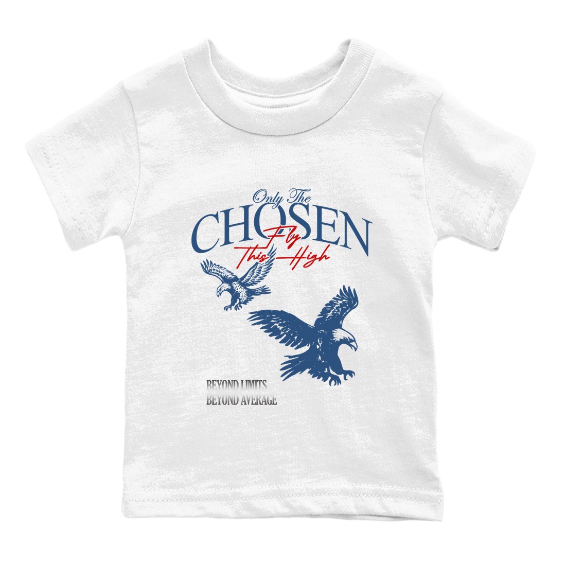 Sneaker match tees – Sneaker Tees To Match Air Jordan 12 French Blue Shoes – Only The Chosen Fly This High Kids T-Shirt White 2