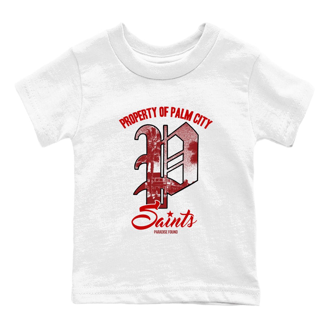 Sneaker match tees – Sneaker Tees To Match Air Foamposite Cough Drop Shoes – Paradise Found Kids T-Shirt White 2