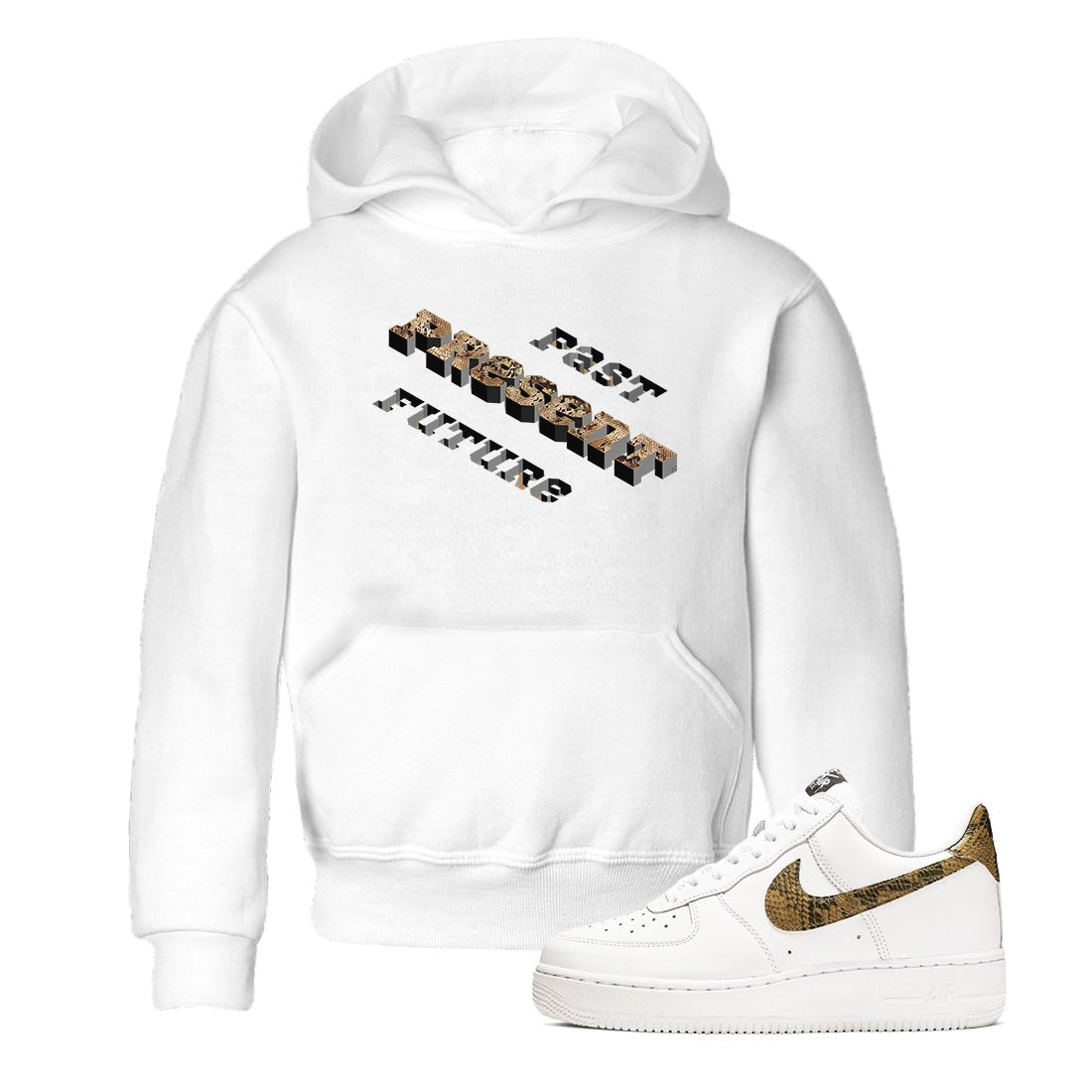 AF1 Ivory Snake shirt to match jordans Past Present Future sneaker tees Air Force 1 Ivory Snake SNRT sneaker release tees baby toddler White 1 cotton Shirt
