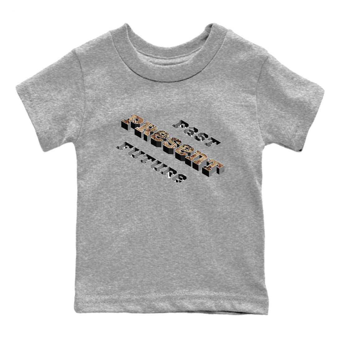 AF1 Ivory Snake shirt to match jordans Past Present Future sneaker tees Air Force 1 Ivory Snake SNRT sneaker release tees baby toddler Heather Grey 2 cotton Shirt
