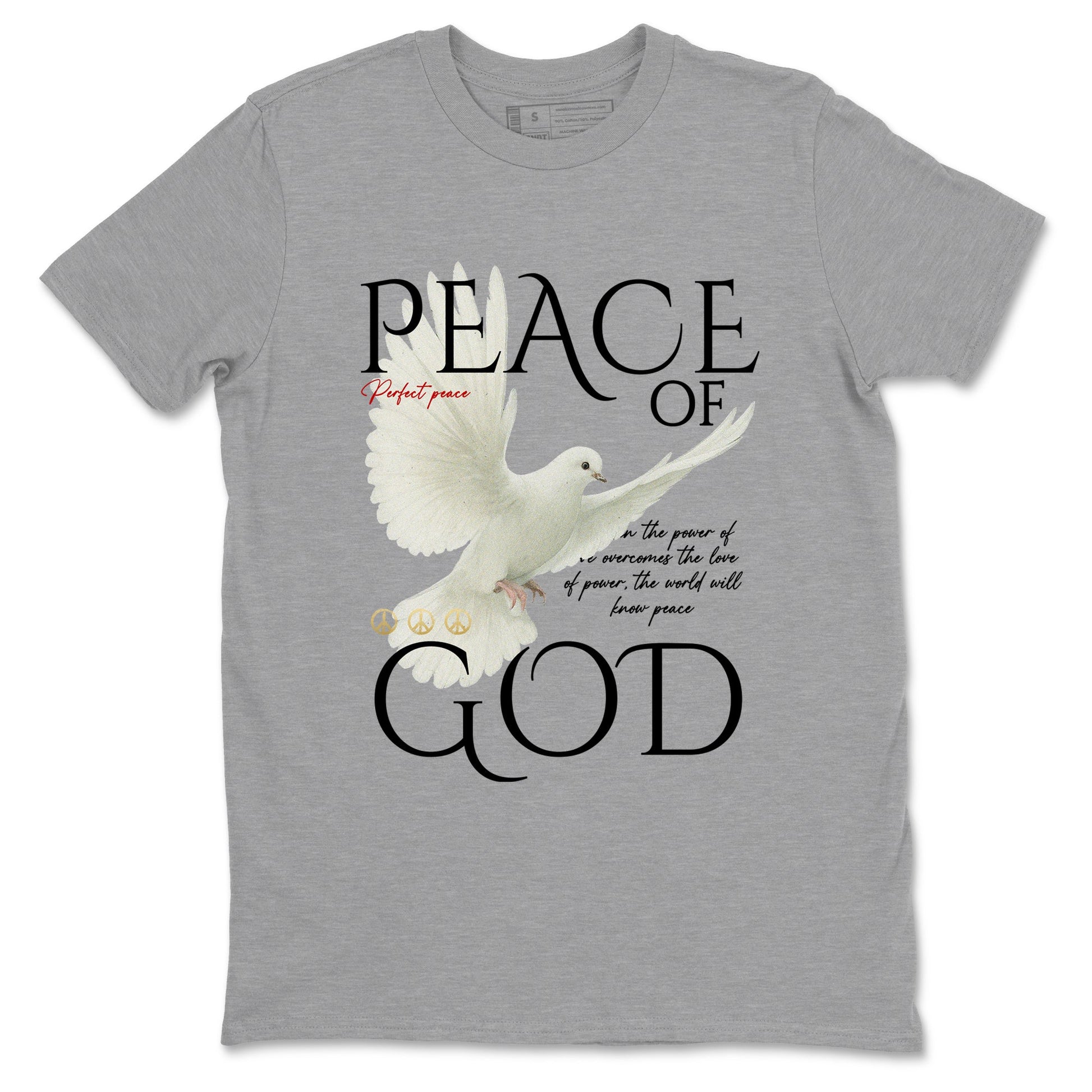 Sneaker match tees – Sneaker Tees To Match Air Jordan 12 Taxi Shoes – Peace of God Tee Heather Grey 2