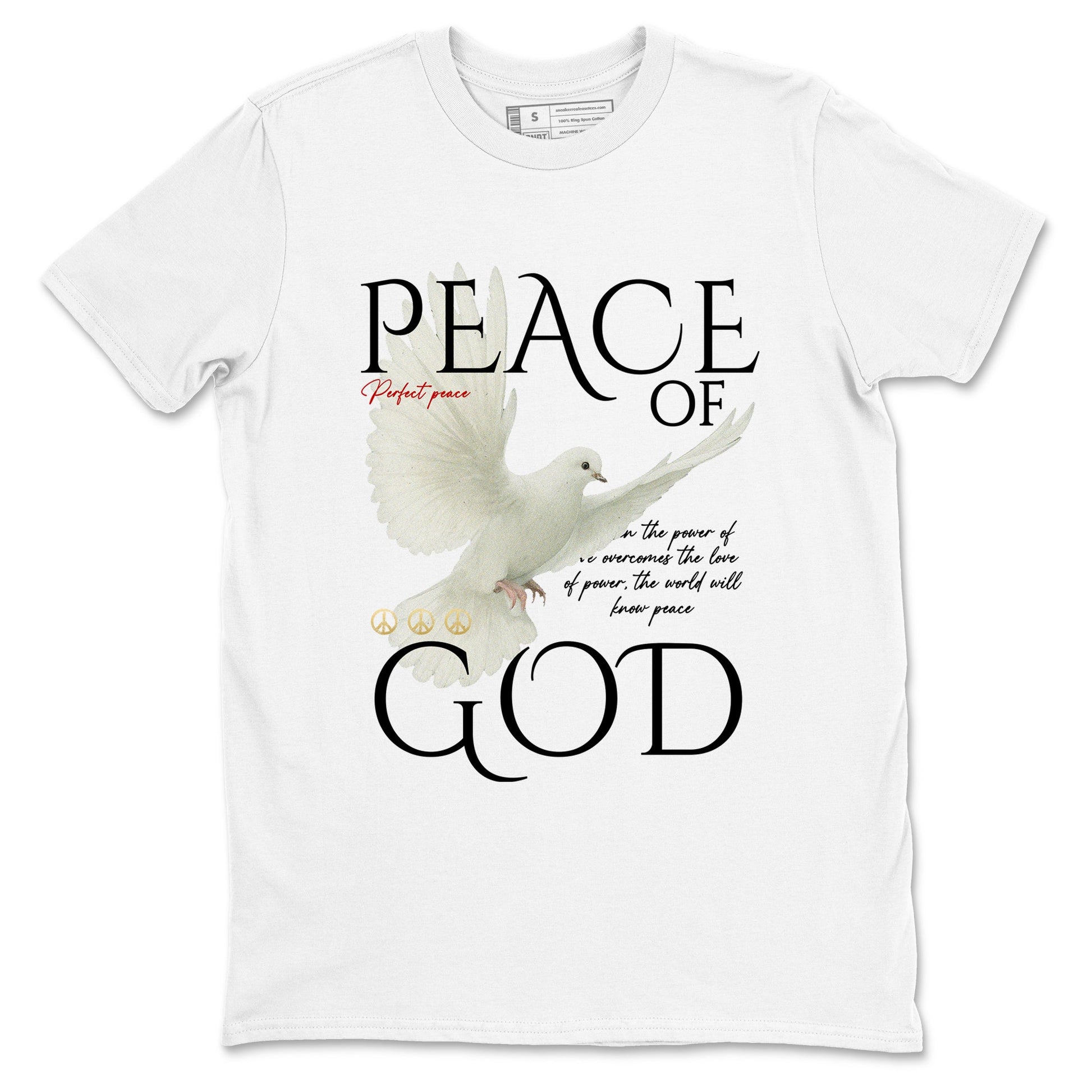 Sneaker match tees – Sneaker Tees To Match Air Jordan 12 Taxi Shoes – Peace of God Tee White 2
