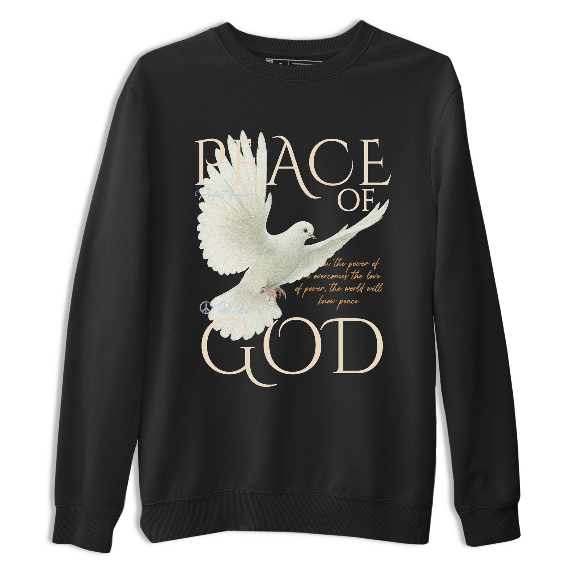Sneaker match tees – Sneaker Tees To Match Air Jordan 3 Champagne and Oysters Shoes – Peace of God Tee Black 2