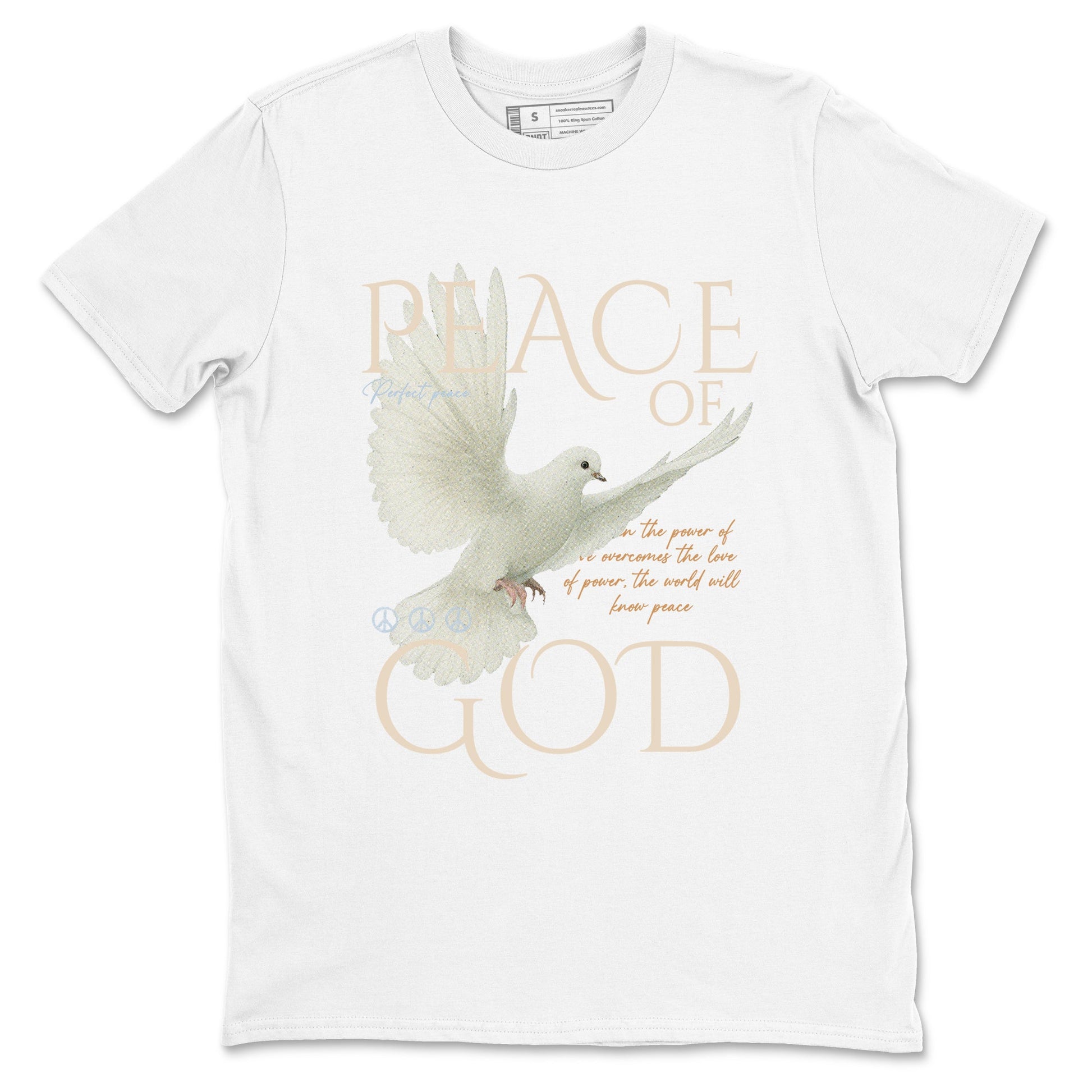 Sneaker match tees – Sneaker Tees To Match Air Jordan 3 Champagne and Oysters Shoes – Peace of God Tee White 2