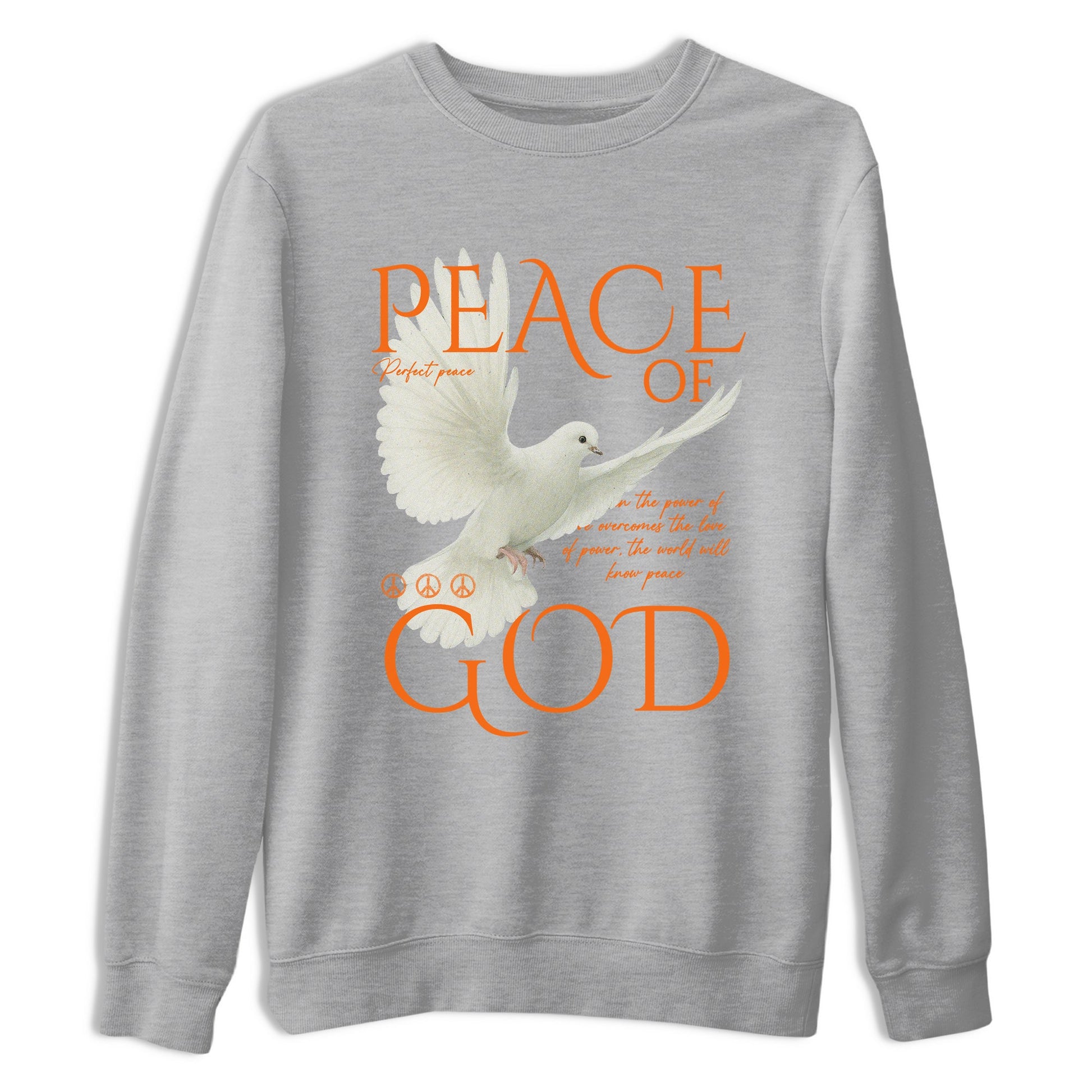 Peace of God sneaker match t-shirt styled to complete your fit with the Air Jordan 3 Starfish sneakers, shown in Heather Grey 2.