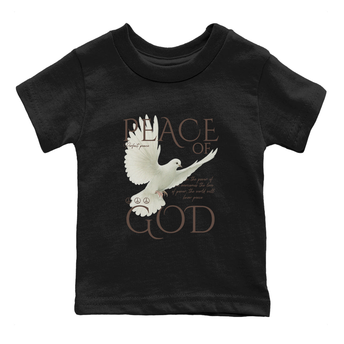Sneaker match tees – Sneaker Tees To Match Air Jordan 4 Cave Stone Shoes – Peace of God Kids T-Shirt Black 2