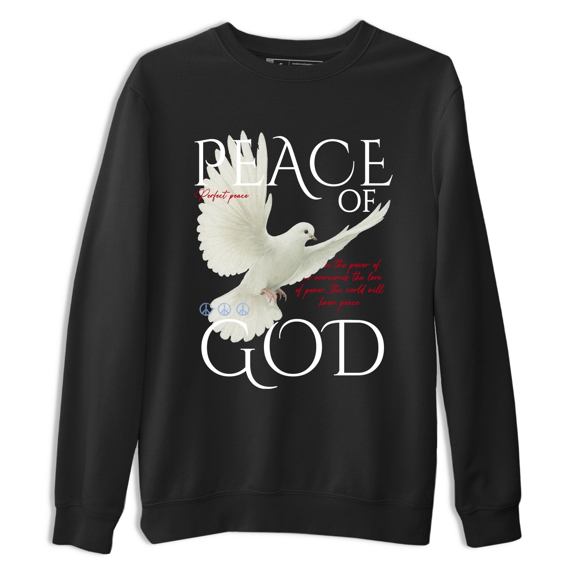 Sneaker match tees – Sneaker Tees To Match Air Jordan 5 Fire Red Shoes – Peace of God Tee Black 2