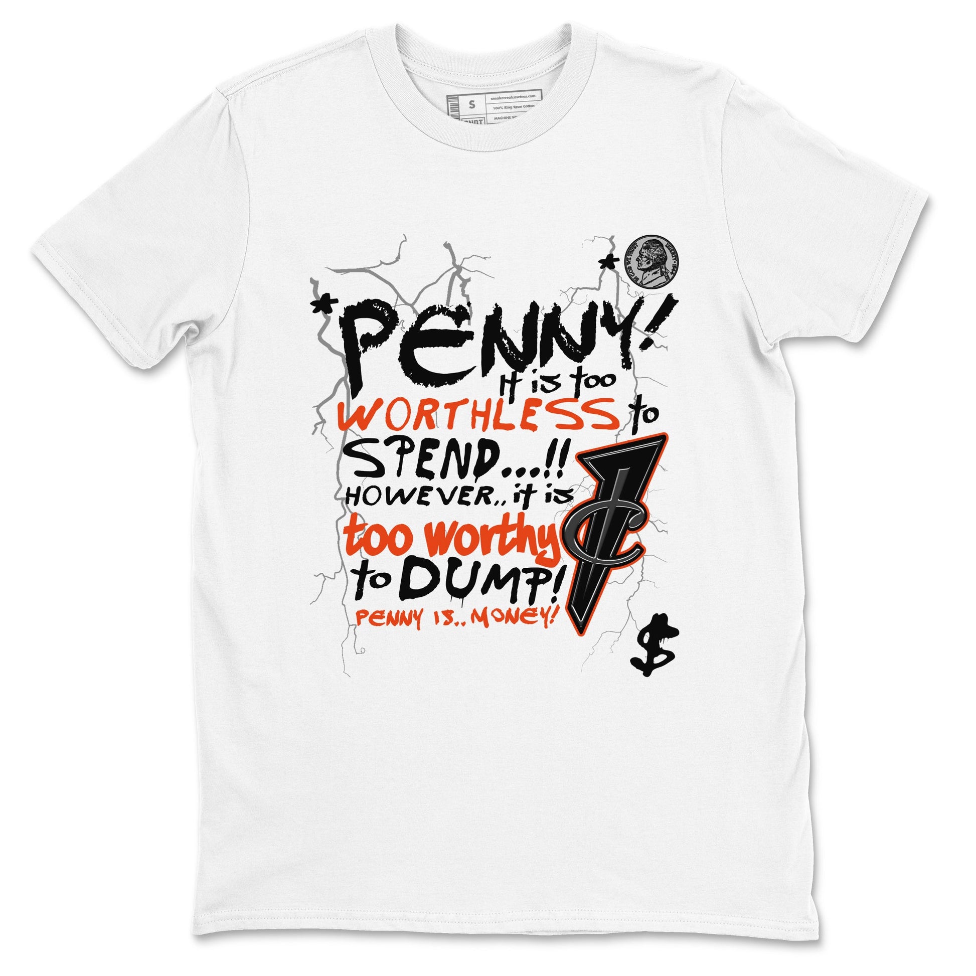 Foams One Jin shirts to match jordans Penny Is sneaker match tees Air Foamposite One Jin match shoes to clothes SNRT Sneaker Tees unisex cotton White 2 shirts