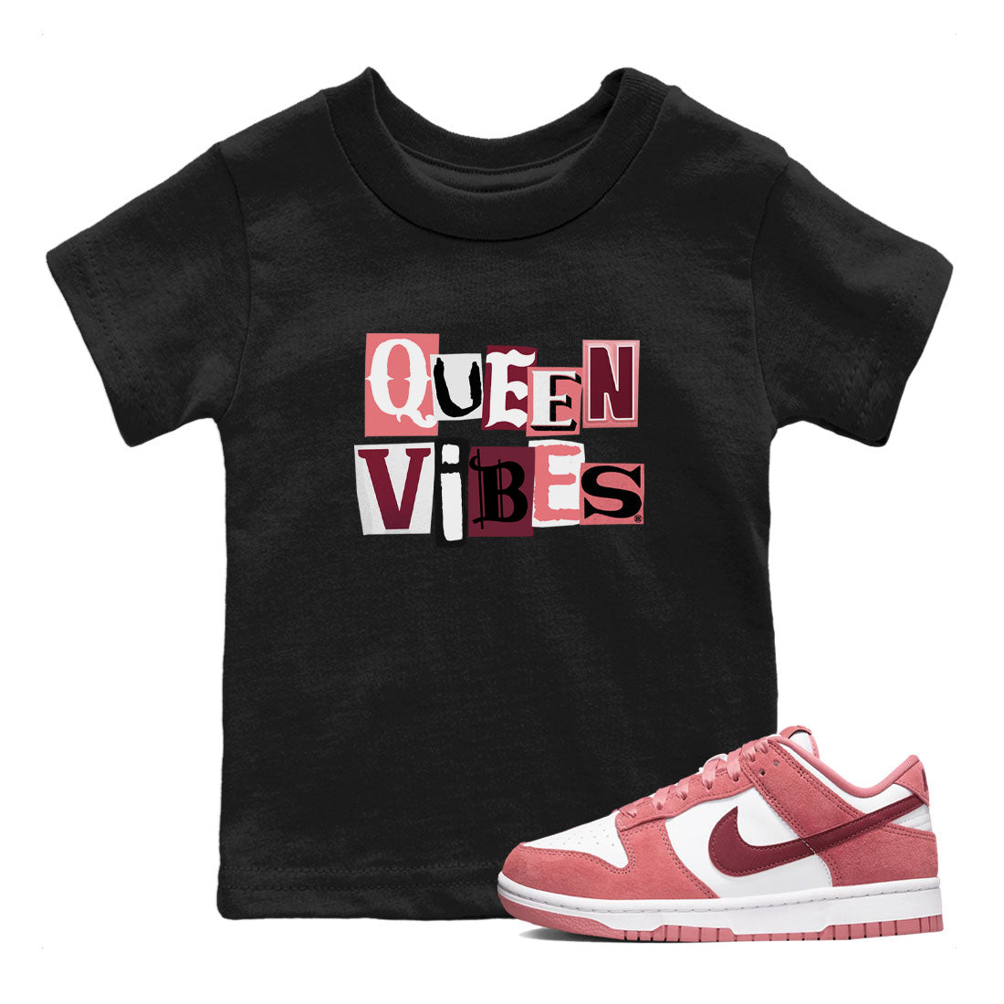 Queen Vibes SNRT Sneaker Tees Kids - Dunk Valentines Day 2024 - SNRT Sneaker Tee