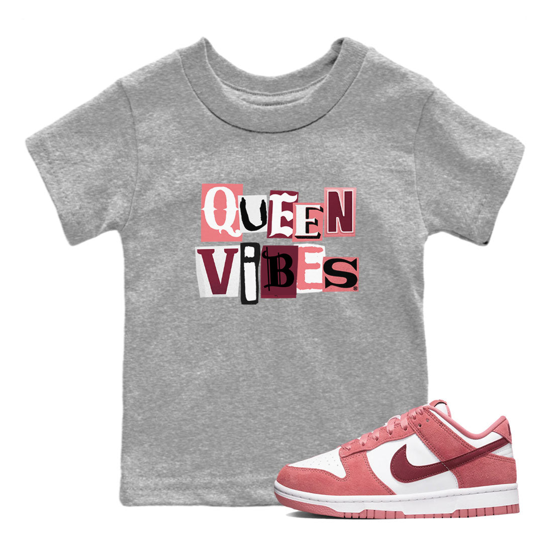 Queen Vibes SNRT Sneaker Tees Kids - Dunk Valentines Day 2024 - SNRT Sneaker Tee