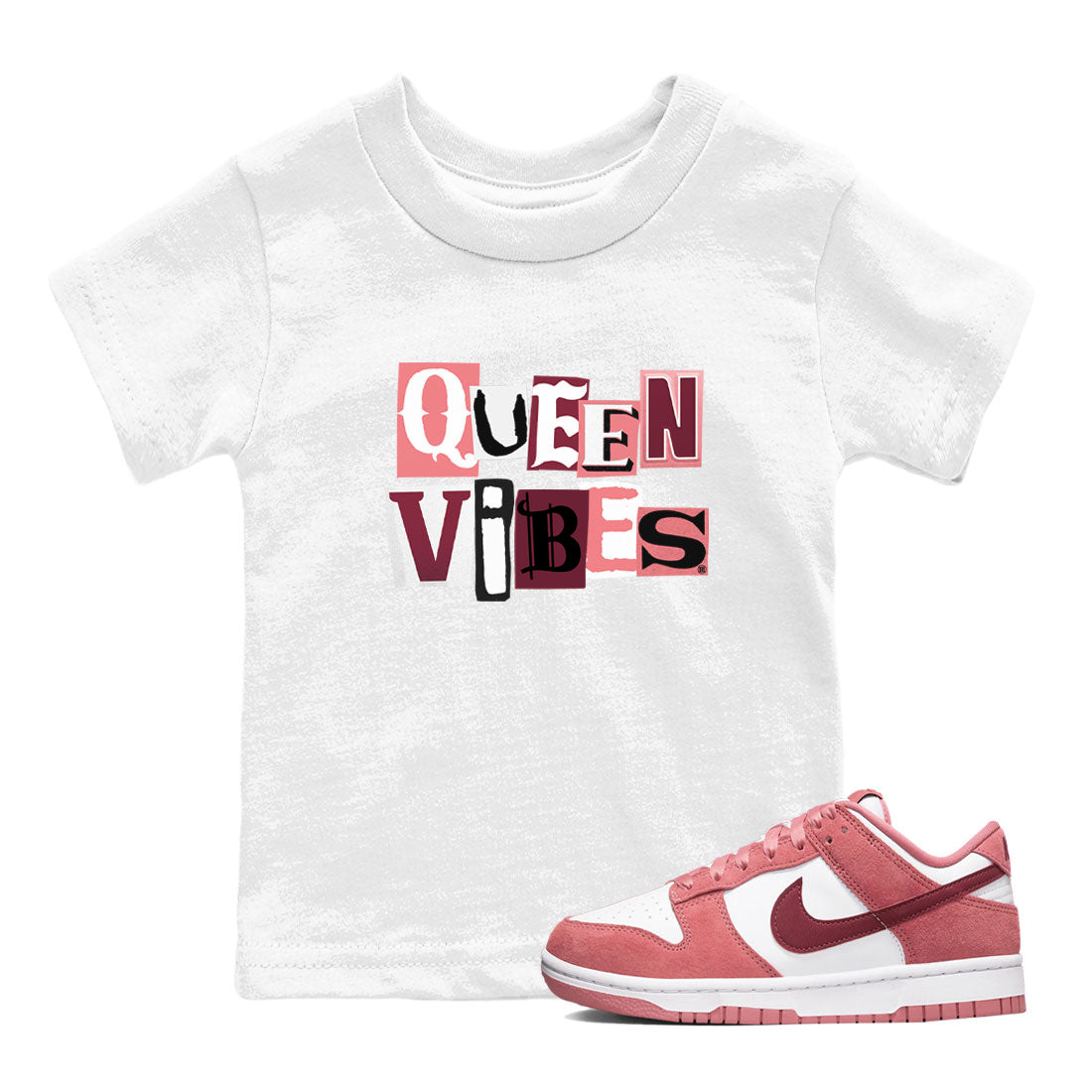 Queen Vibes SNRT Sneaker Tees Kids - Dunk Valentines Day 2024 - SNRT Sneaker Tee