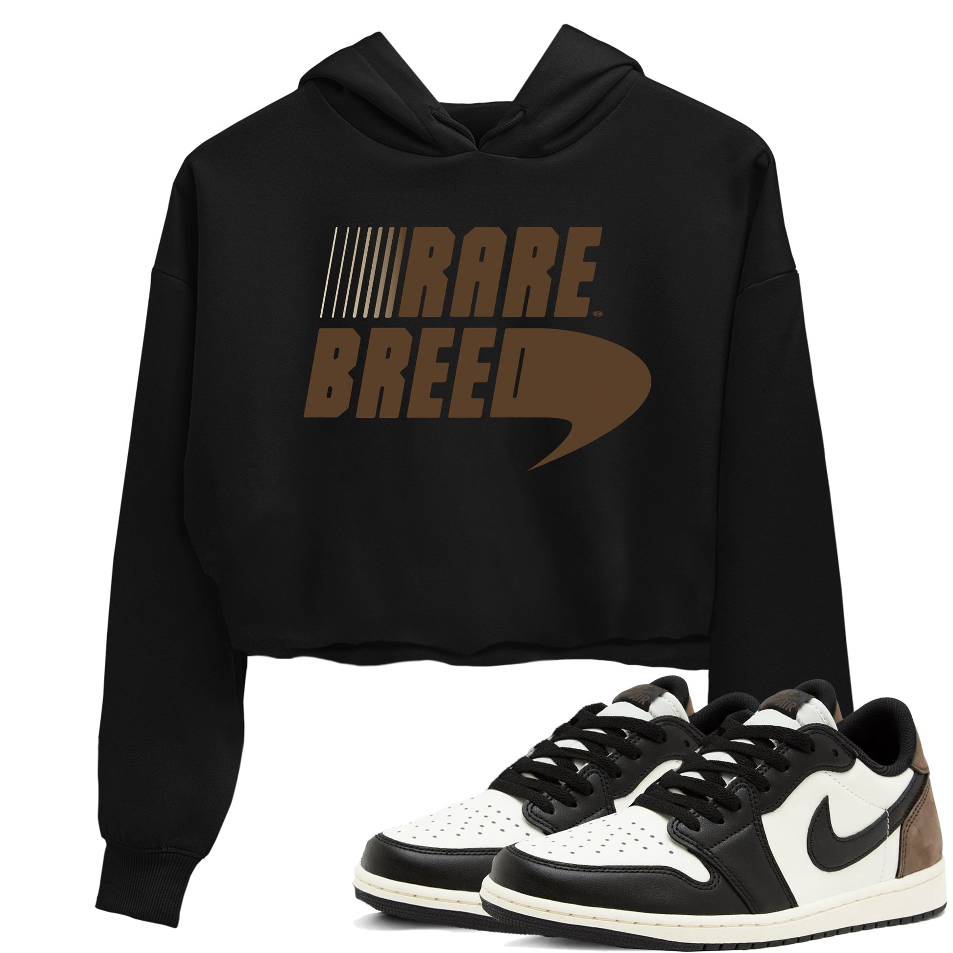 1s Mocha shirts to match jordans Rare Breed sneaker match tees Air Jordan 1 Mocha match shoes to clothes SNRT Sneaker Tees unisex cotton Black 1 crop tee