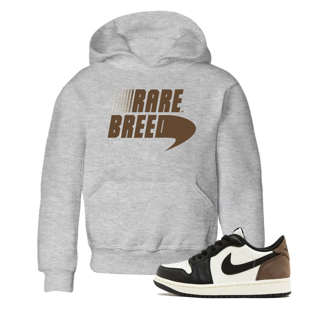 1s Mocha shirts to match jordans Rare Breed sneaker match tees Air Jordan 1 Mocha match shoes to clothes SNRT Sneaker Tees Youth Baby Heather Grey 1 tee