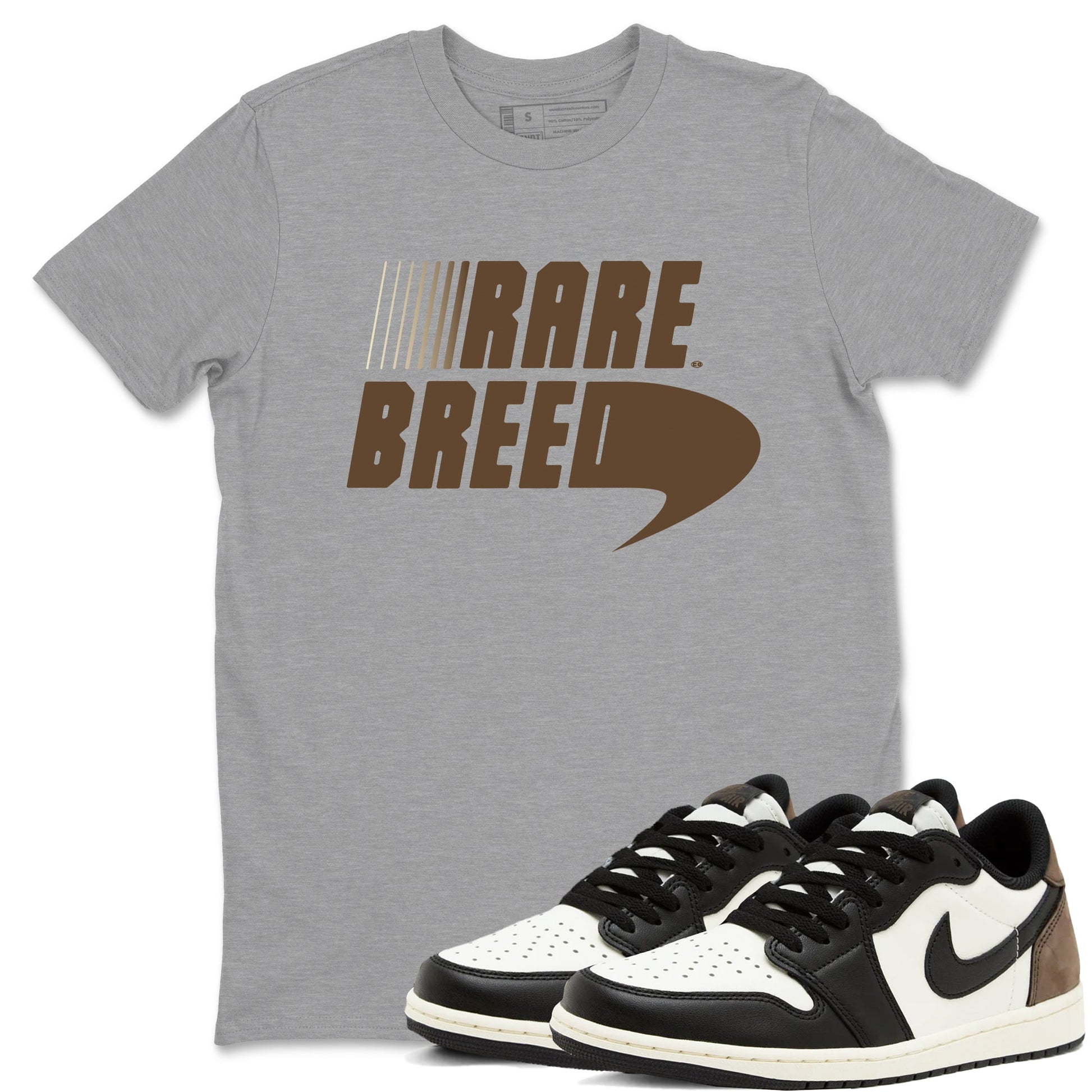 1s Mocha shirts to match jordans Rare Breed sneaker match tees Air Jordan 1 Mocha match shoes to clothes SNRT Sneaker Tees unisex cotton Heather Grey 1 shirts