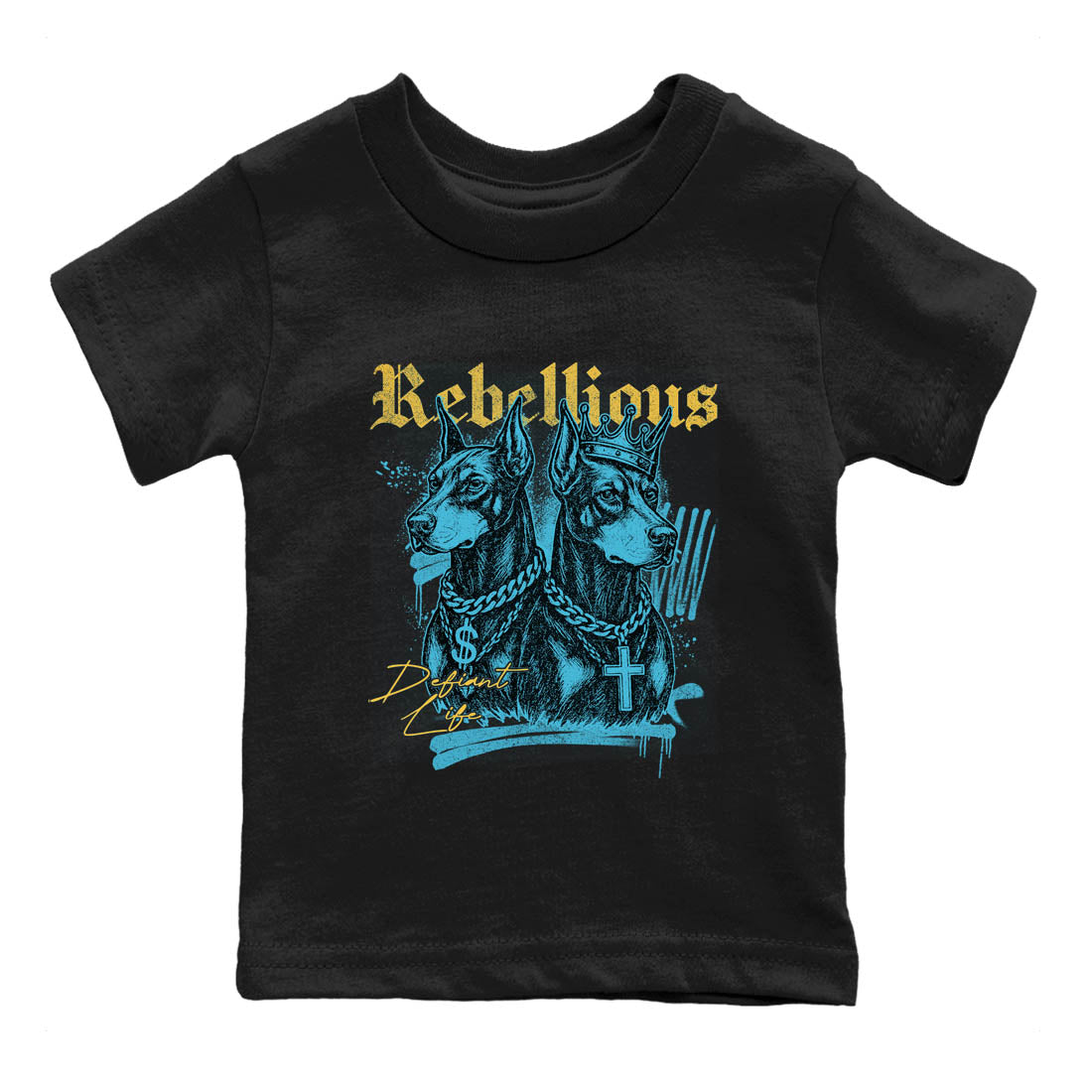 Sneaker Threads – Sneaker Tees To Match Air Jordan 11 Retro Gamma – Rebellious Youth Graphic Tee Black 2. Perfect for Jordan releases 2025 colorways.