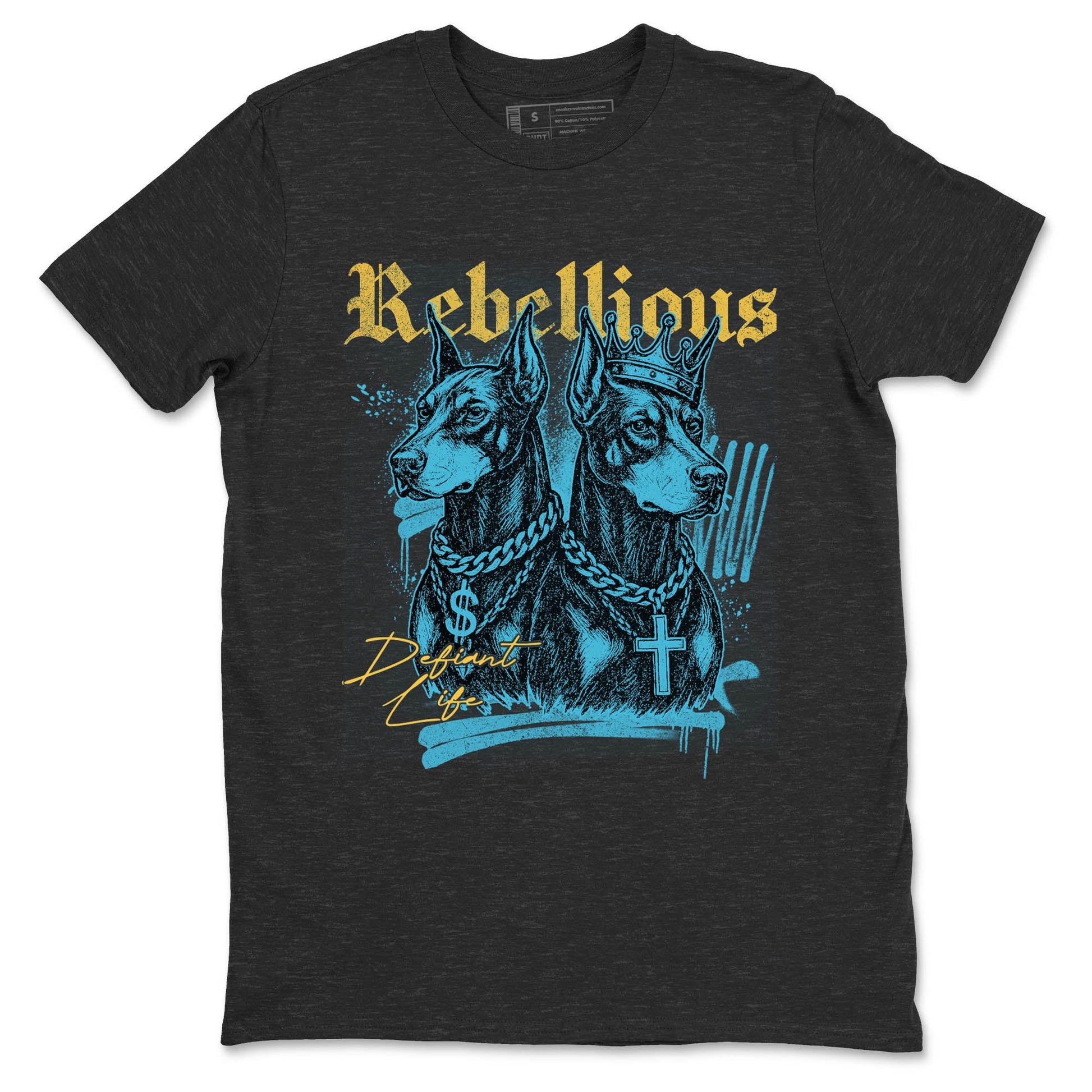 Sneaker Threads – Sneaker Tees To Match Air Jordan 11 Retro Gamma – Rebellious Graphic Tee Charcoal Heather 2. Perfect for Jordan releases 2025 colorways.