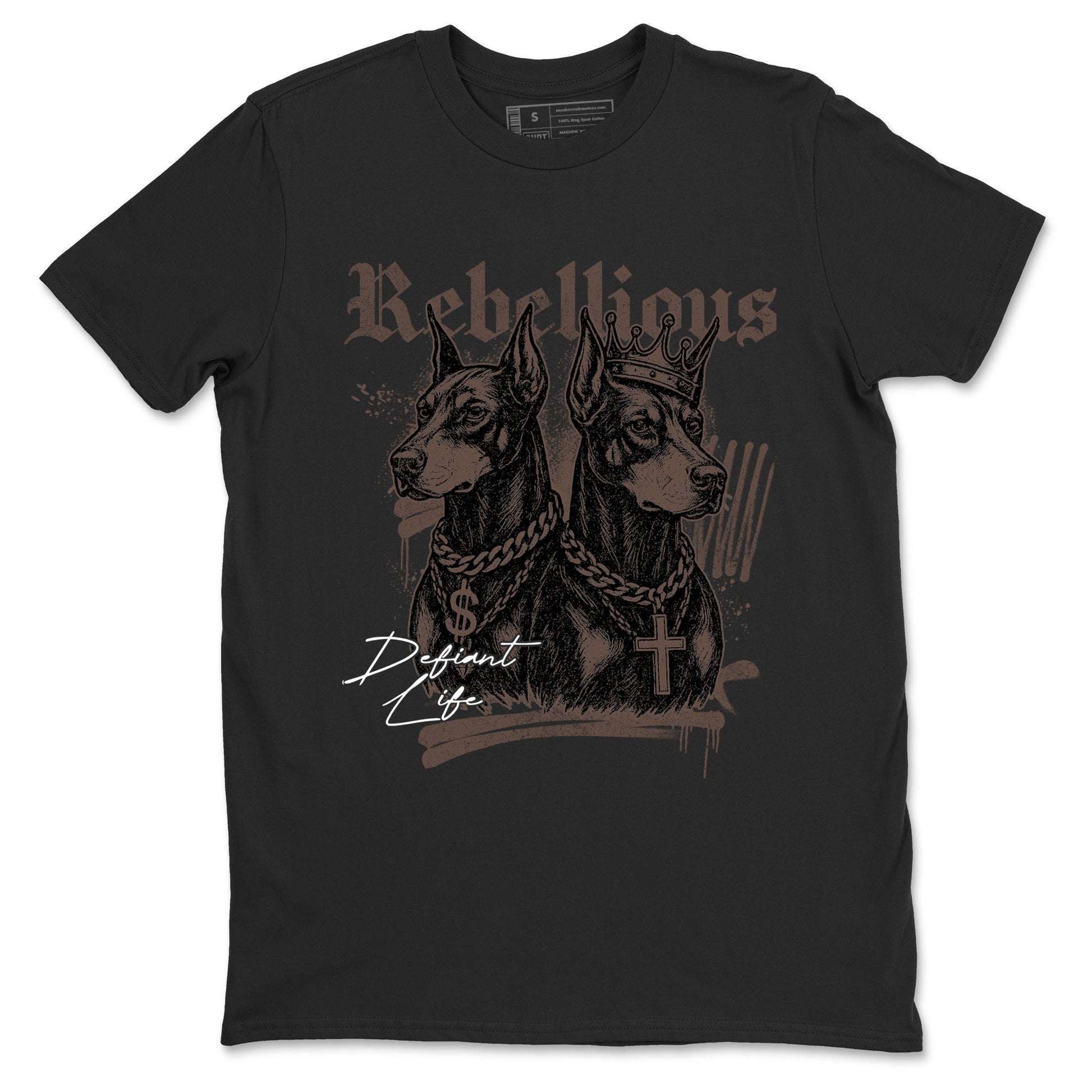 Sneaker match tees – Sneaker Tees To Match Air Jordan 4 Cave Stone Shoes – Rebellious Tee Black 2