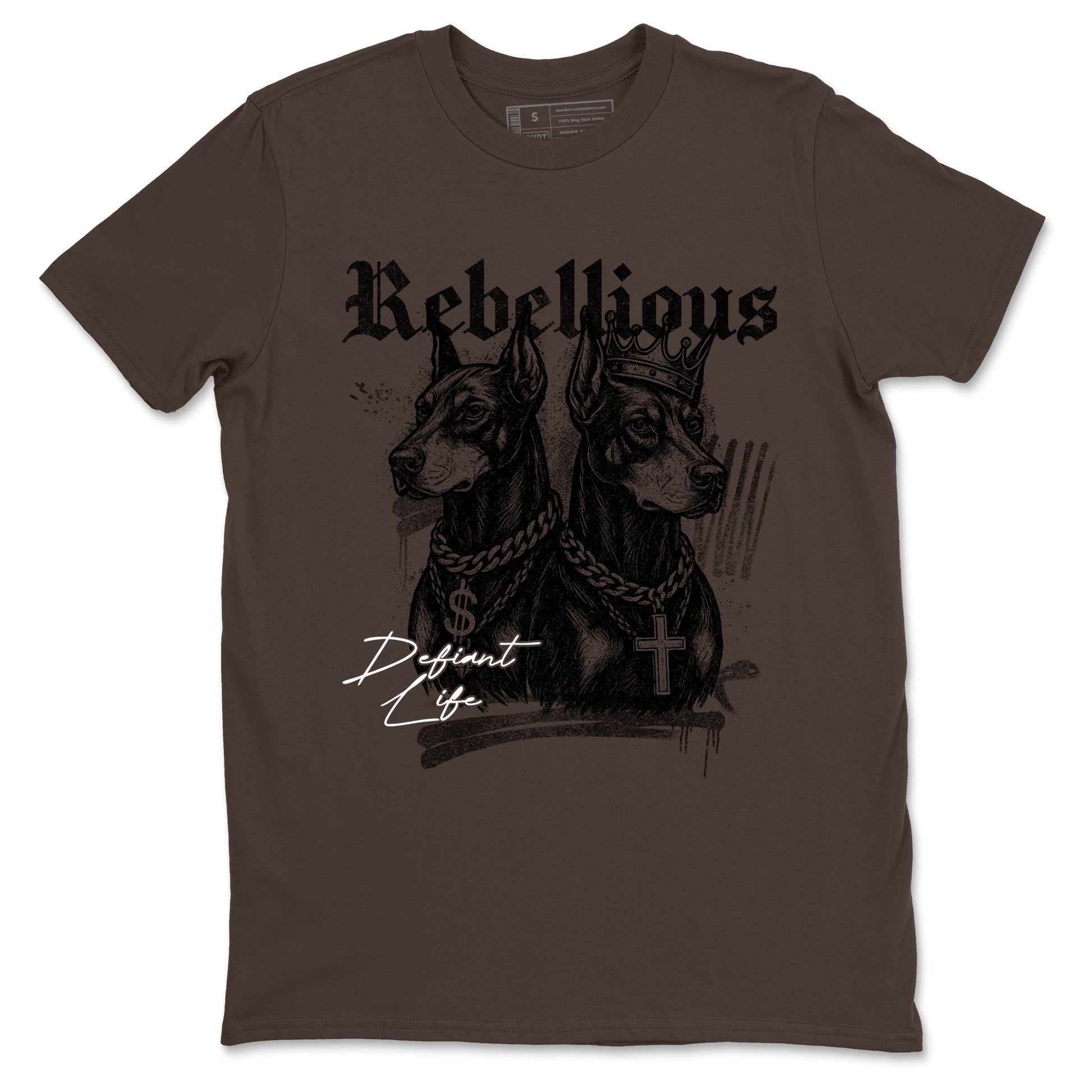 Sneaker match tees – Sneaker Tees To Match Air Jordan 4 Cave Stone Shoes – Rebellious Tee Dark Chocolate 2