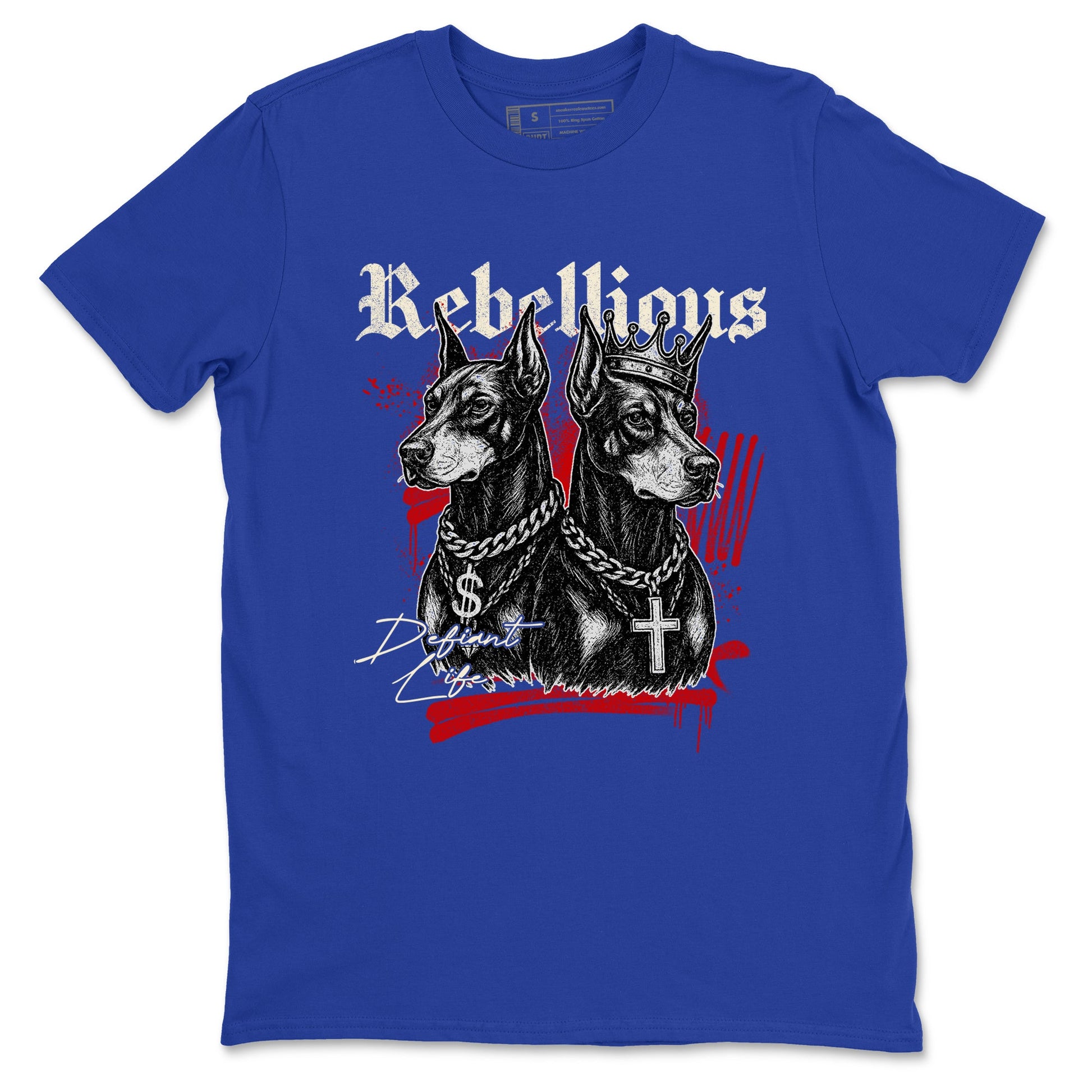 Sneaker match tees – Sneaker Tees To Match Air Jordan 4 Rare Air Shoes – Rebellious Tee Royal Blue 2