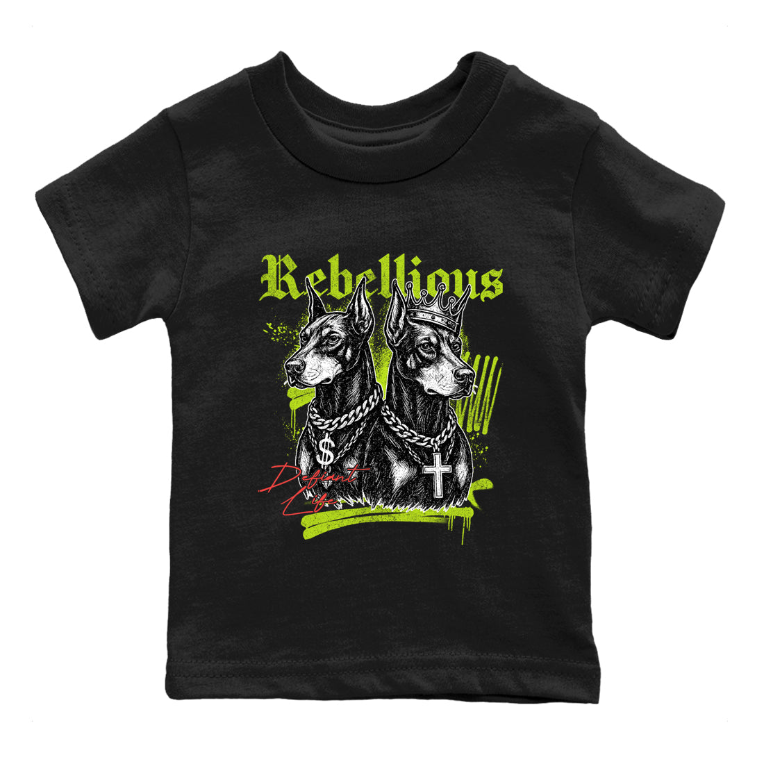 Sneaker Threads – Sneaker Tees To Match Air Max 90 Spruce Aura and Ghost Green – Rebellious Youth Graphic Tee Black 2. Perfect for Jordan releases 2025 colorways.